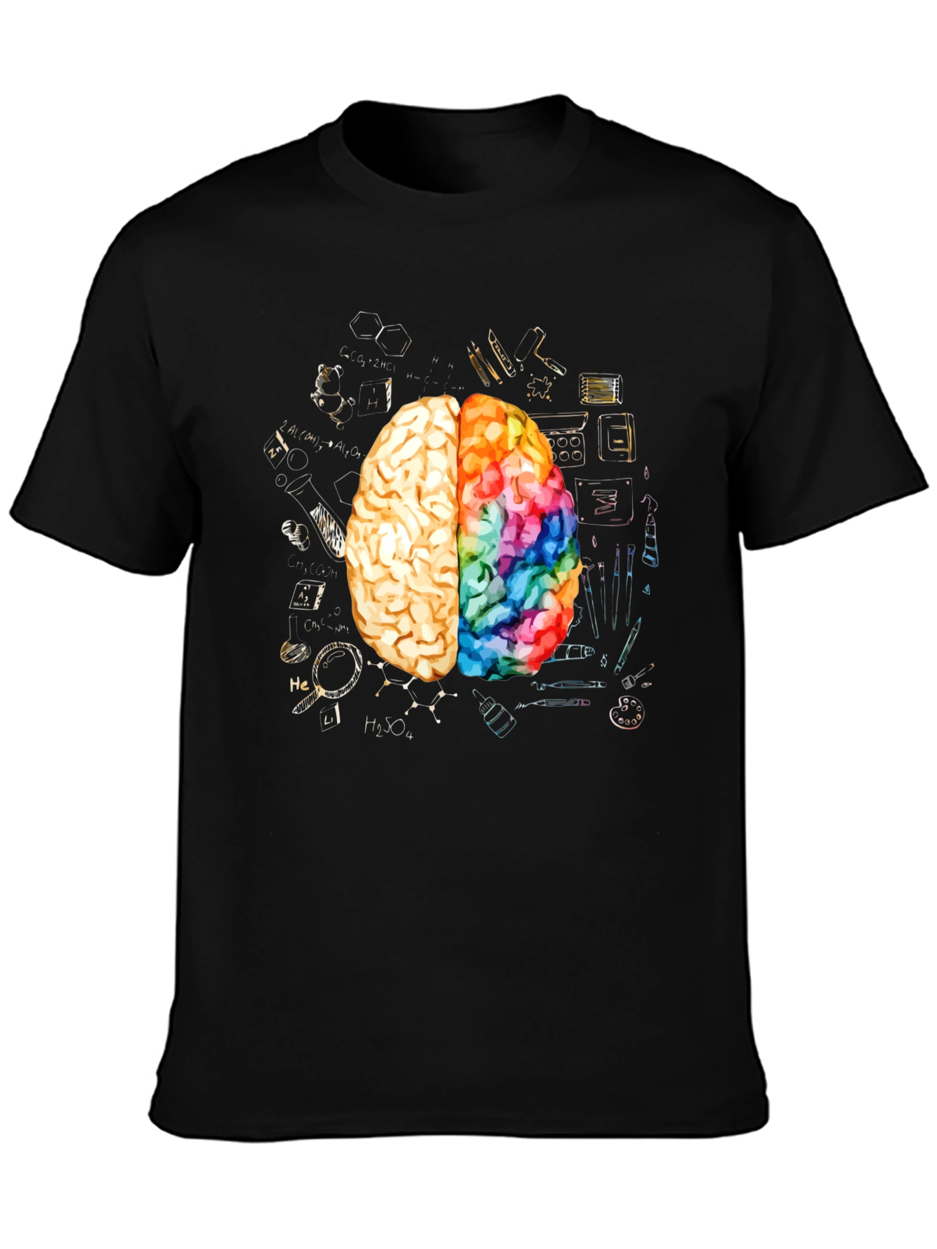 Creative Brain Graphic Tee - Artistic Mind T-Shirt