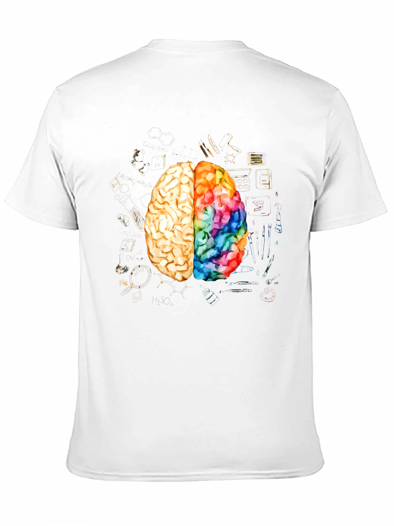 Creative Brain Graphic Tee - Artistic Mind T-Shirt