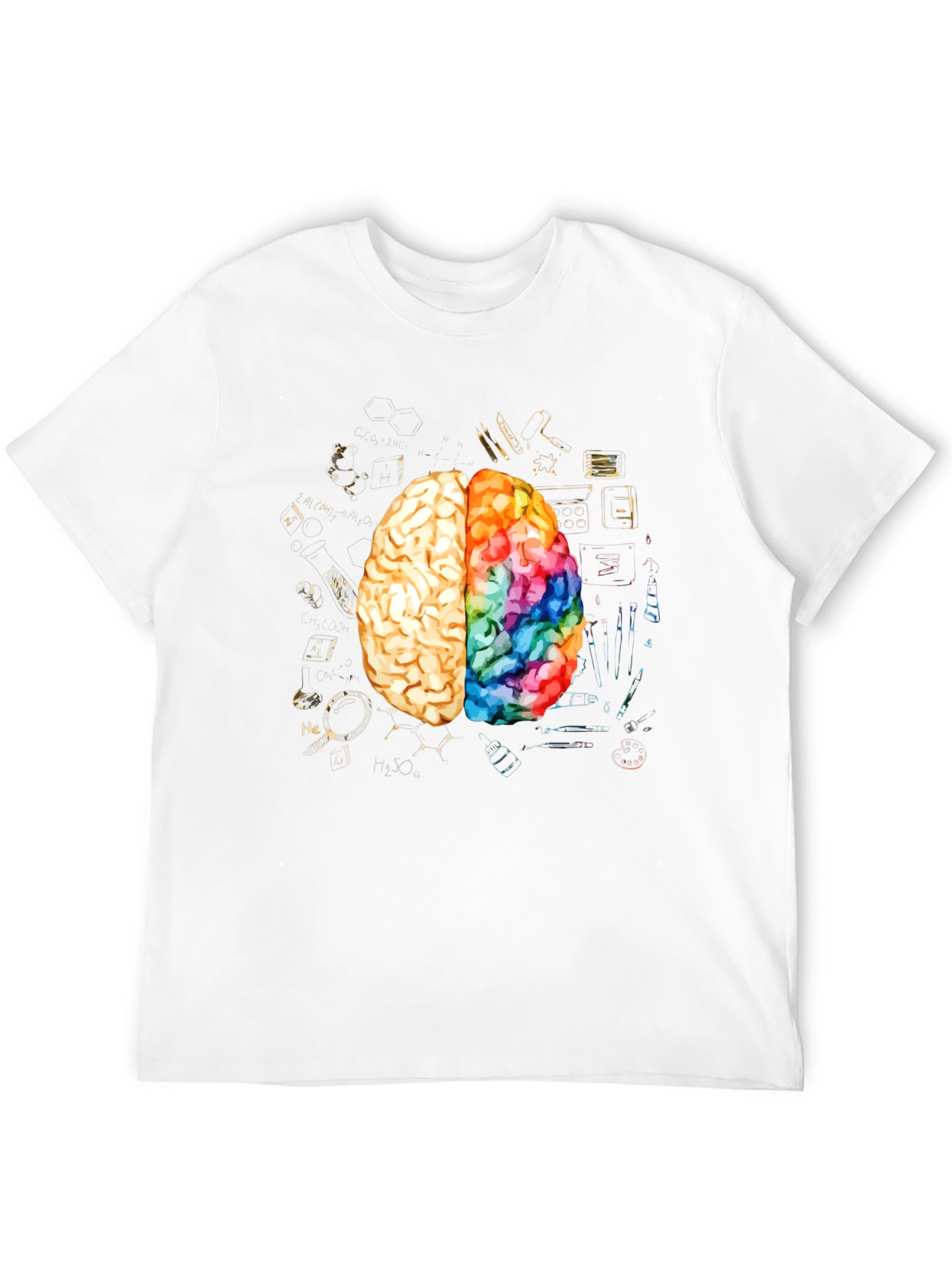 Creative Brain Graphic Tee - Artistic Mind T-Shirt