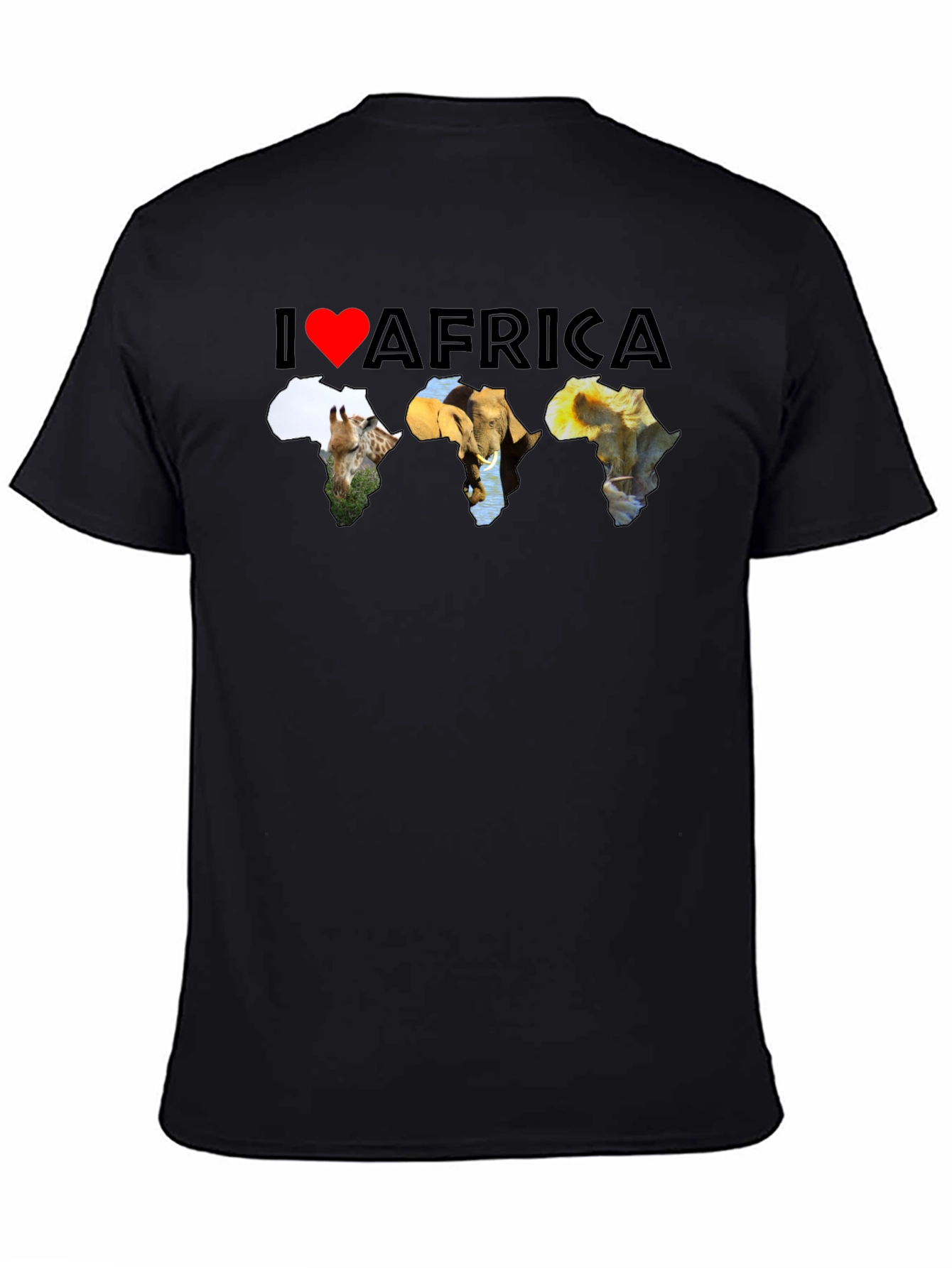 I Love Africa T-Shirt - Wildlife Silhouette Design