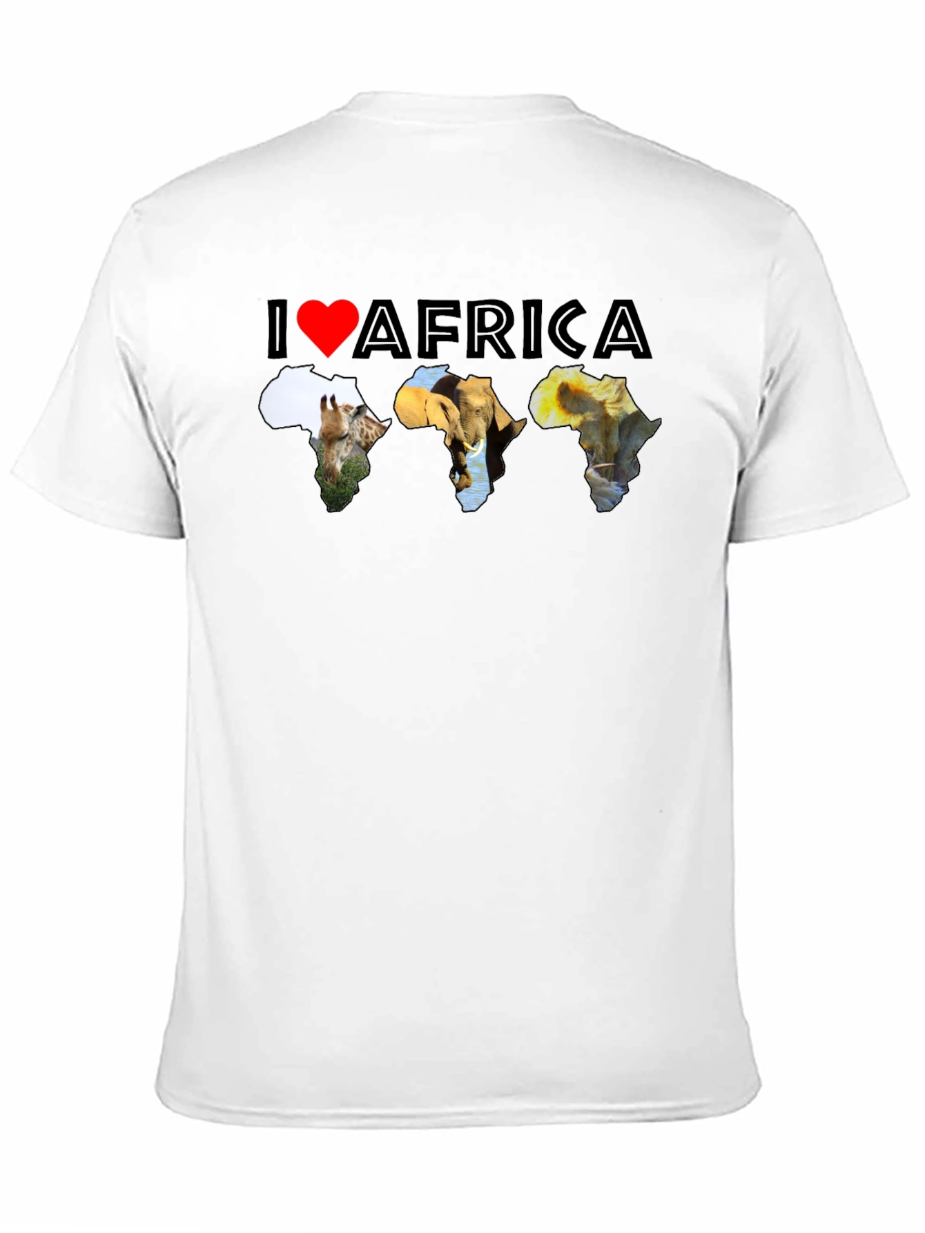 I Love Africa T-Shirt - Wildlife Silhouette Design