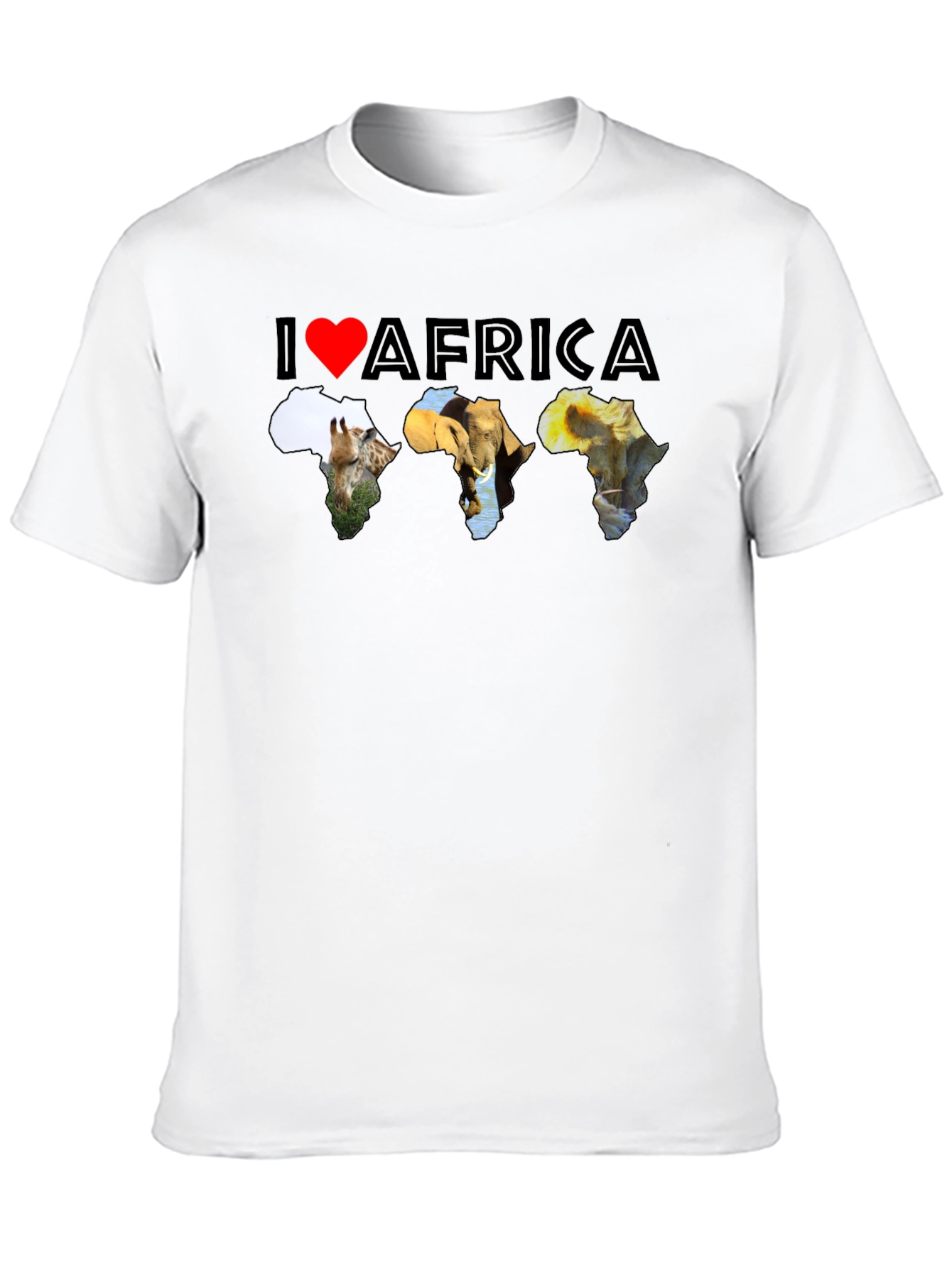 I Love Africa T-Shirt - Wildlife Silhouette Design
