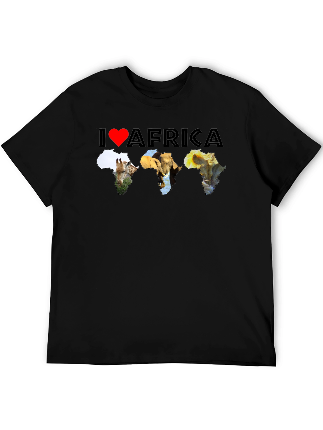 I Love Africa T-Shirt - Wildlife Silhouette Design