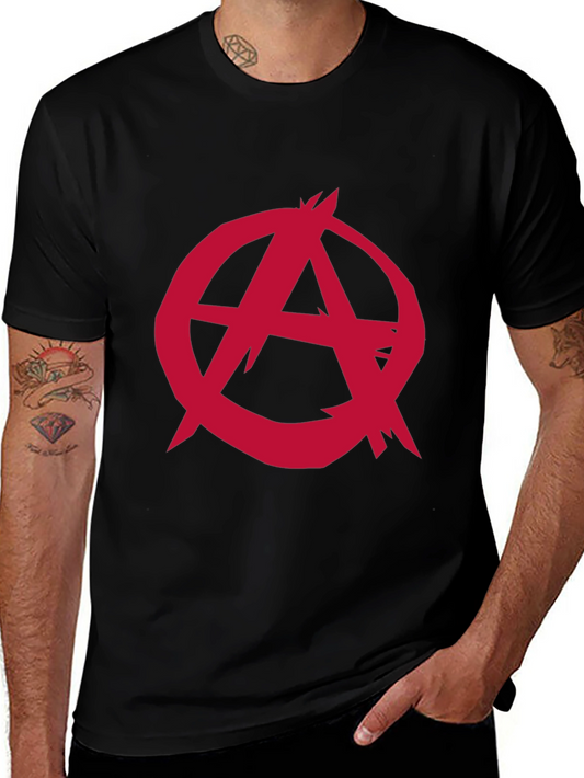 Anarchy Symbol Graphic Tee - Black Cotton