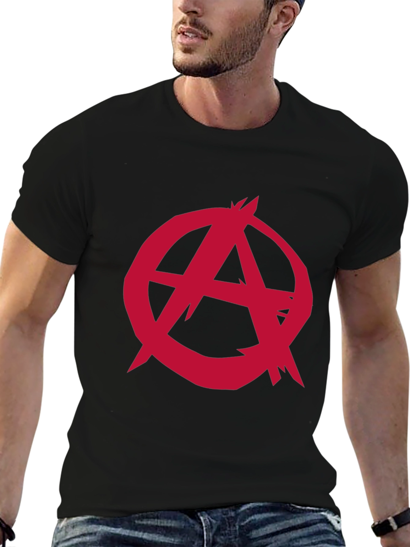 Anarchy Symbol Graphic Tee - Black Cotton