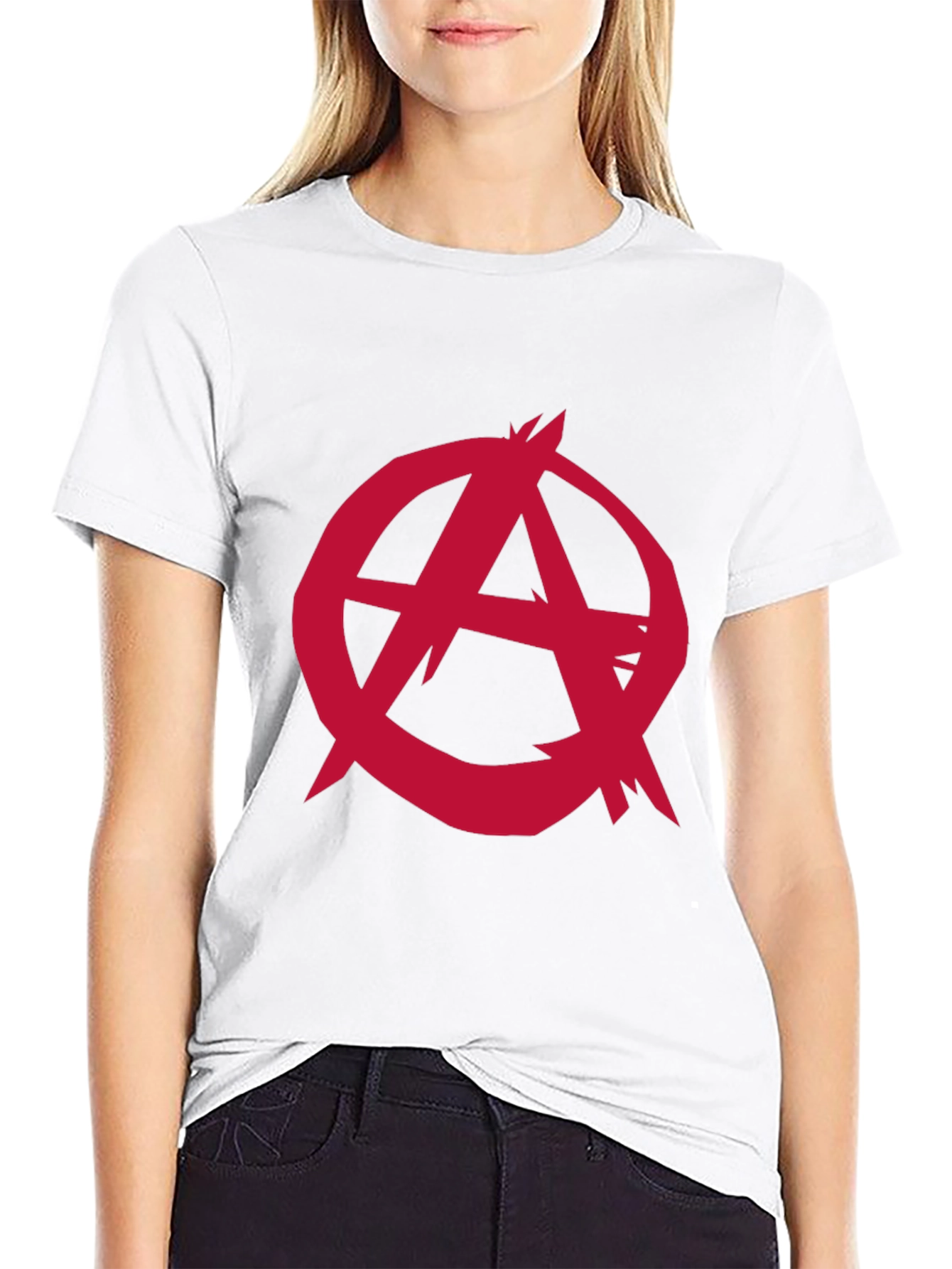 Anarchy Symbol Graphic Tee - Black Cotton