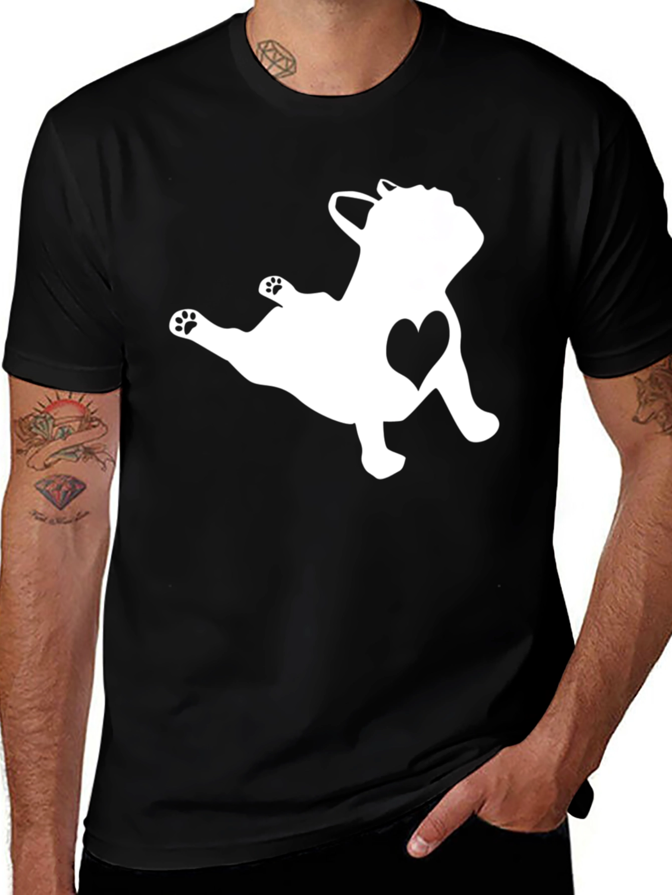 French Bulldog Heart T-Shirt - Unisex Tee