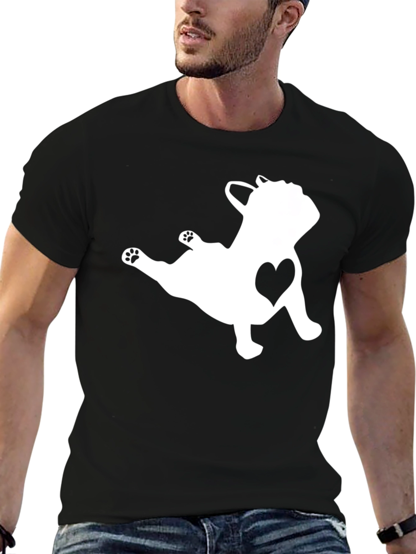 French Bulldog Heart T-Shirt - Unisex Tee
