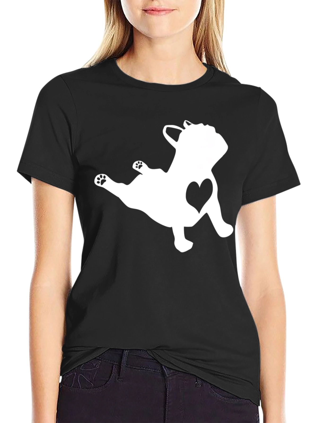 French Bulldog Heart T-Shirt - Unisex Tee