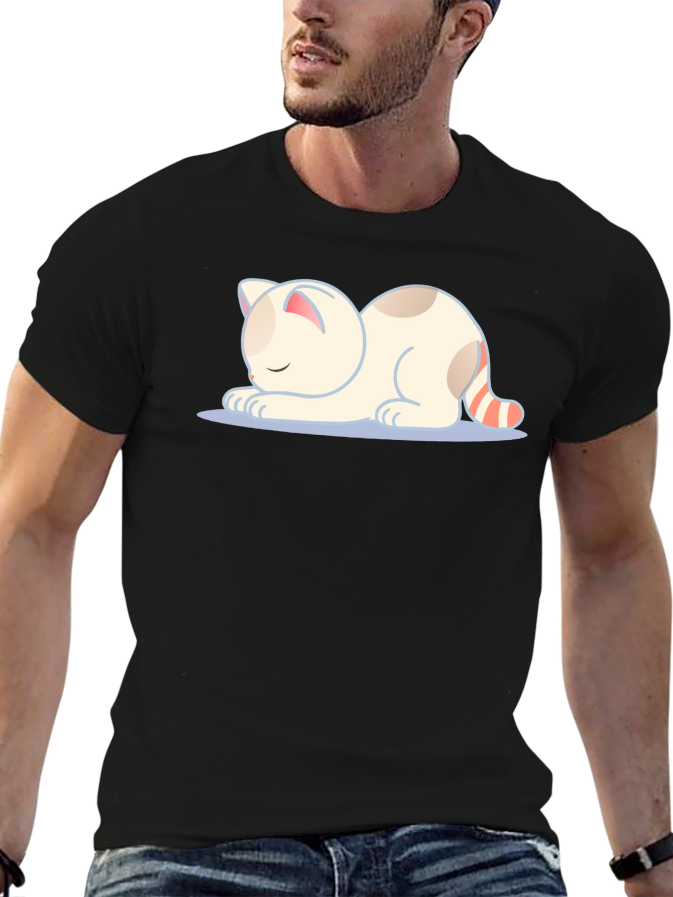 Cute Cat Nap T-Shirt - Soft & Stylish