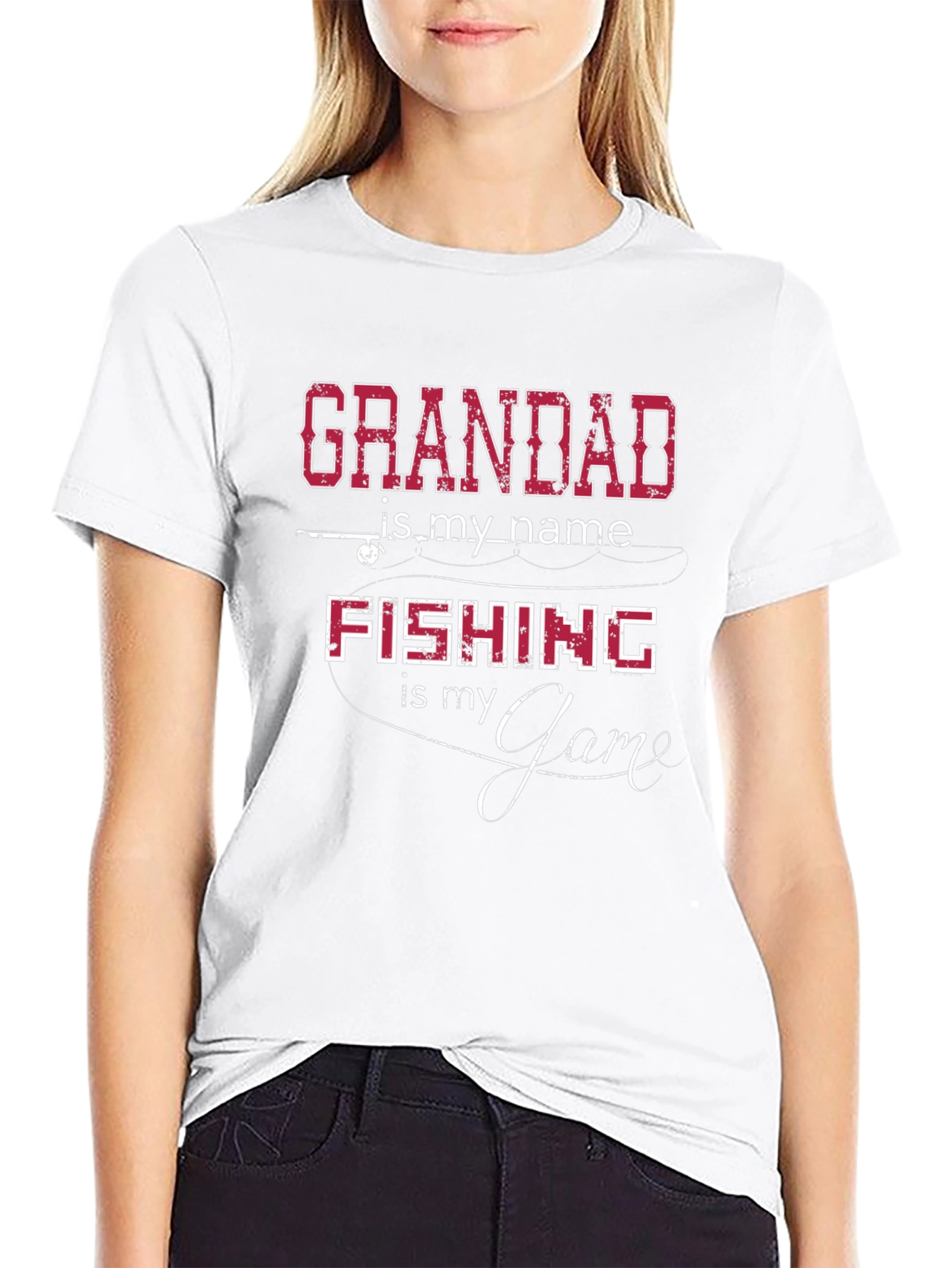 Grandad Fishing Game Graphic T-Shirt