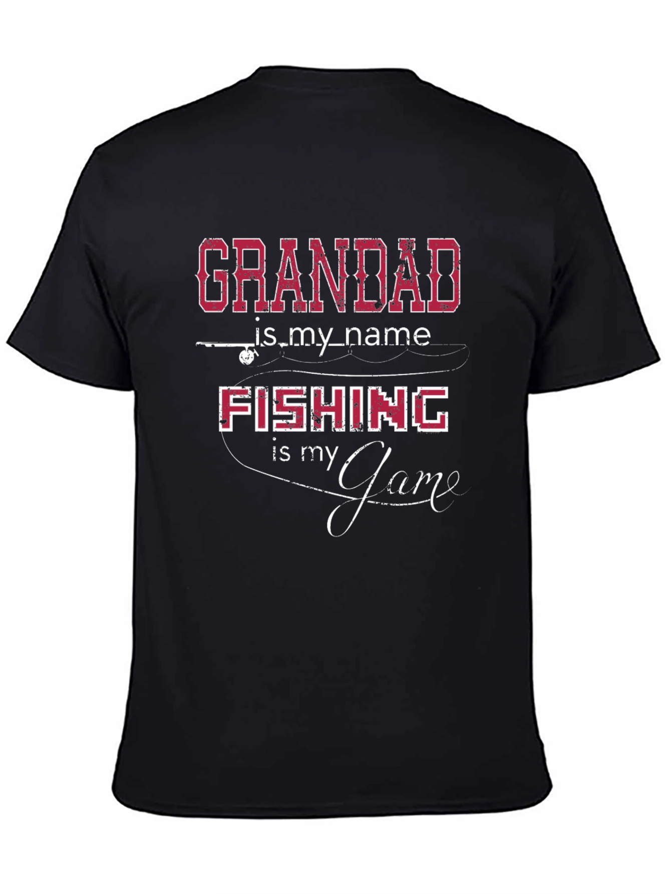 Grandad Fishing Game Graphic T-Shirt