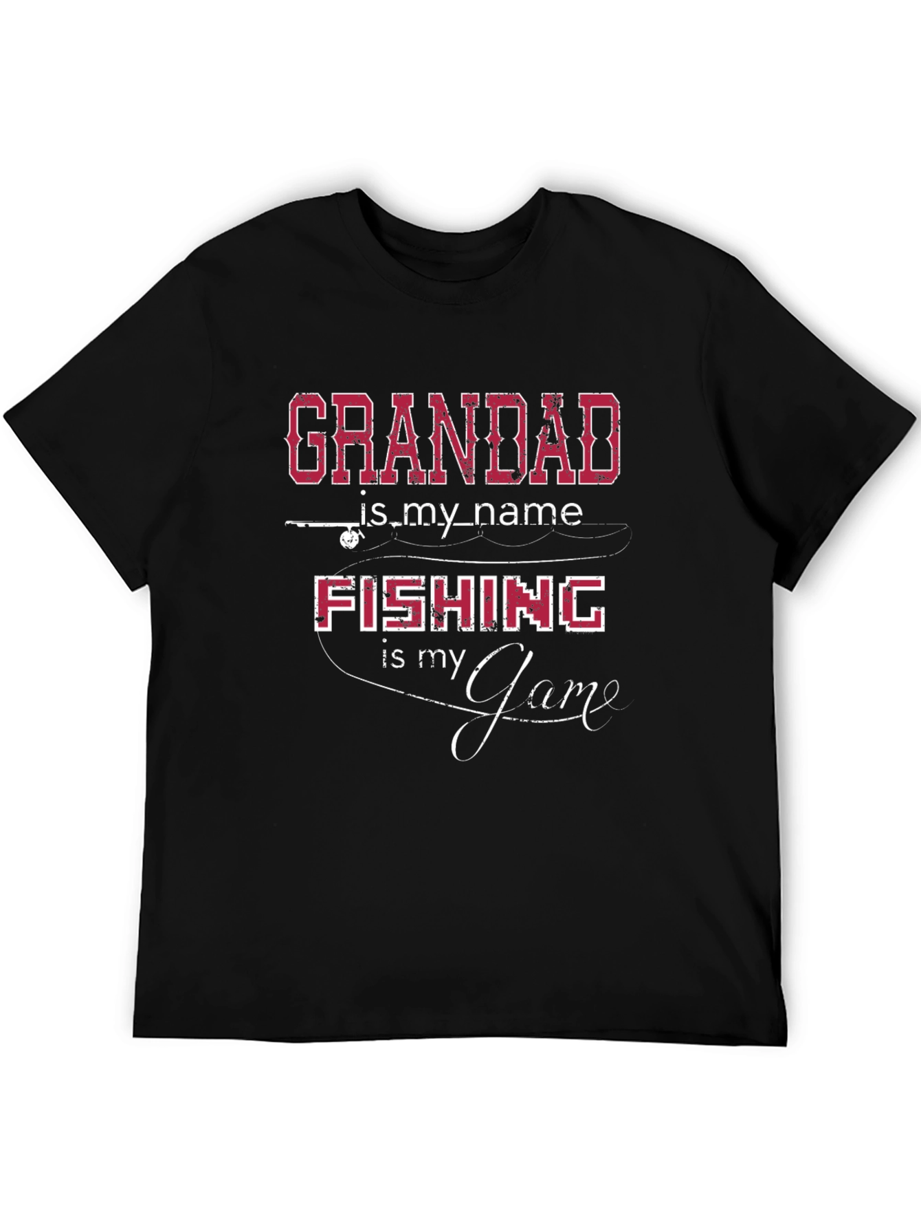 Grandad Fishing Game Graphic T-Shirt