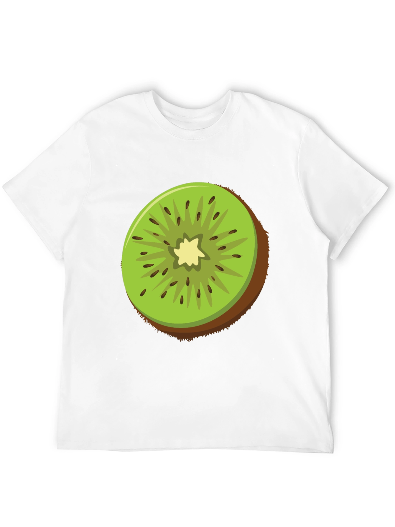 Kiwi Fruit Graphic Tee - Black Cotton T-Shirt