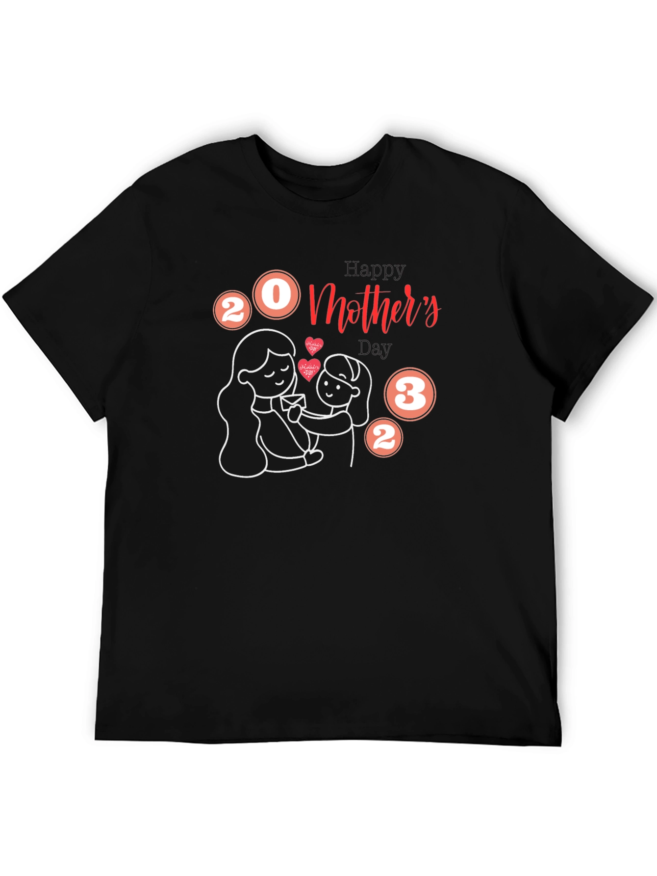 Happy Mothers Day 2023 Black T-Shirt