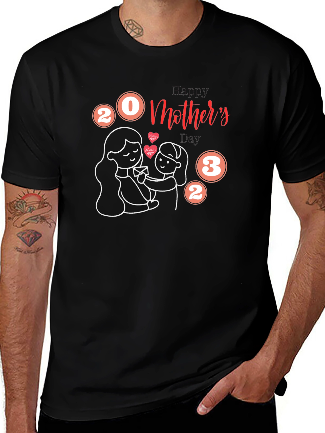 Happy Mothers Day 2023 Black T-Shirt