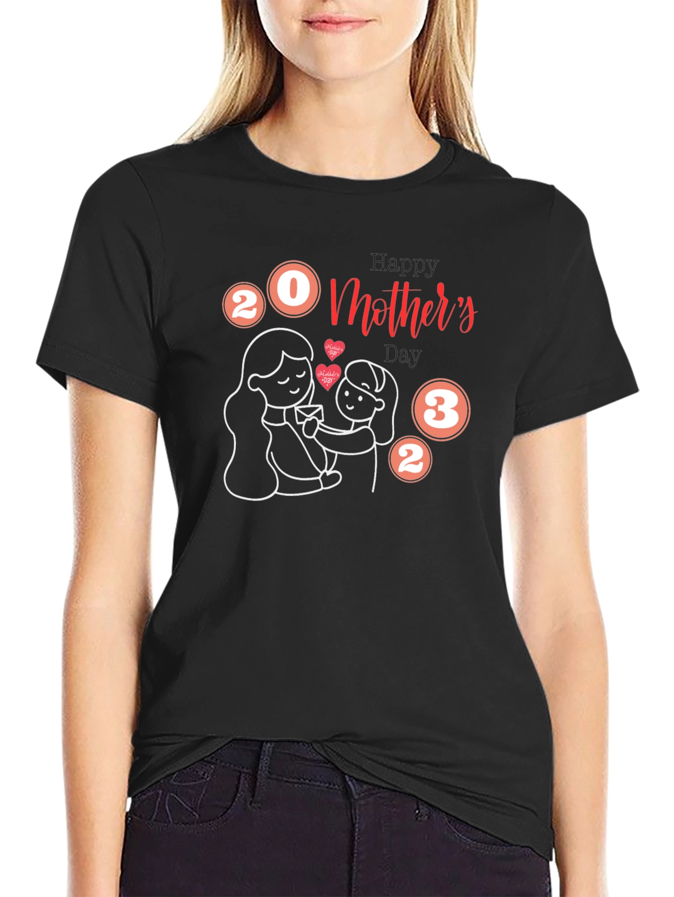 Happy Mothers Day 2023 Black T-Shirt