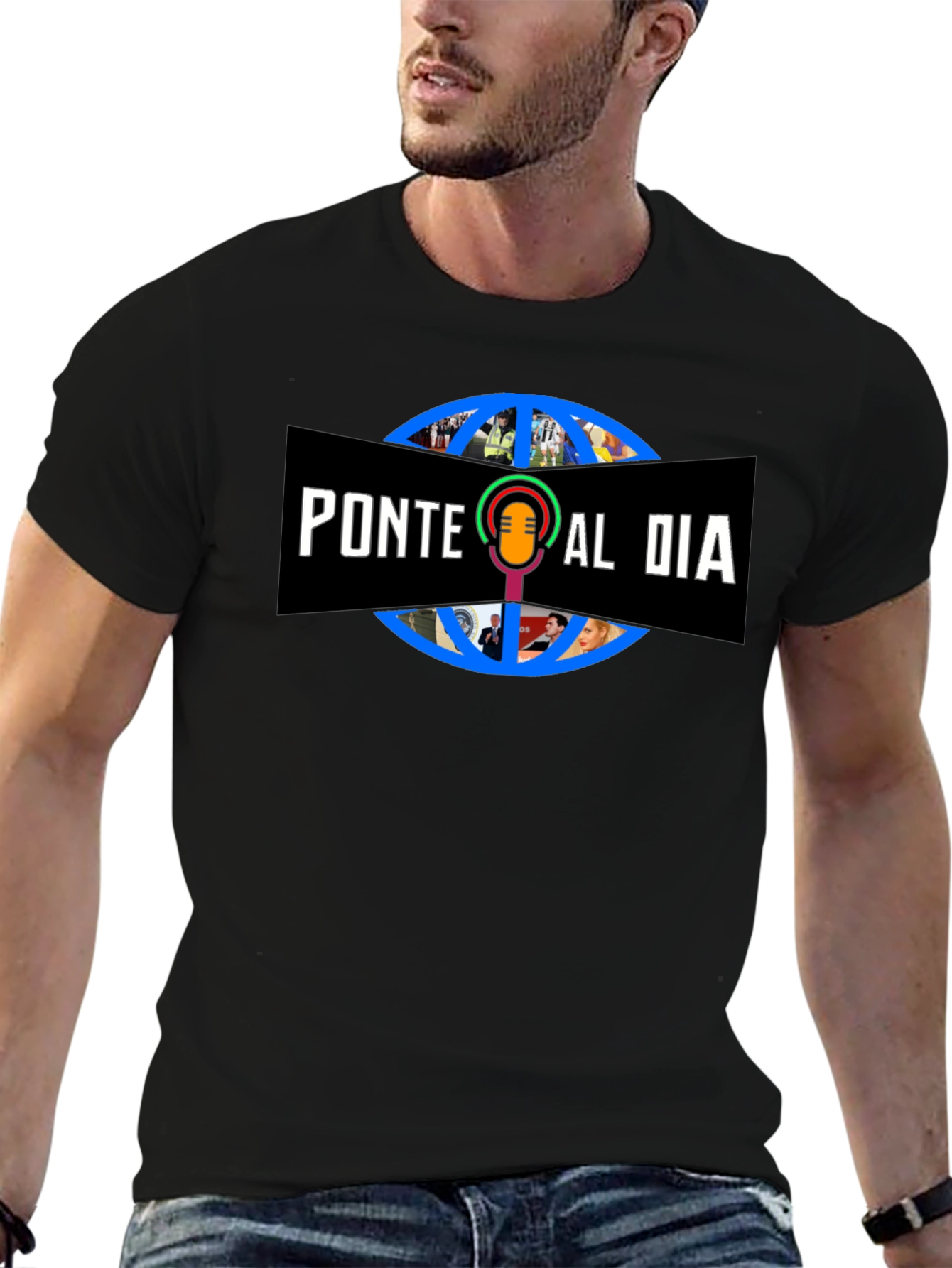 Ponte Al Dia Graphic Tee - Stylish Black T-Shirt