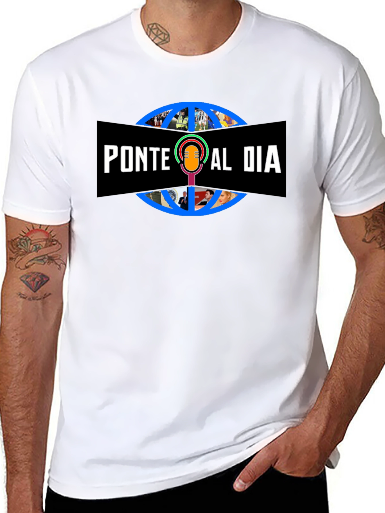 Ponte Al Dia Graphic Tee - Stylish Black T-Shirt