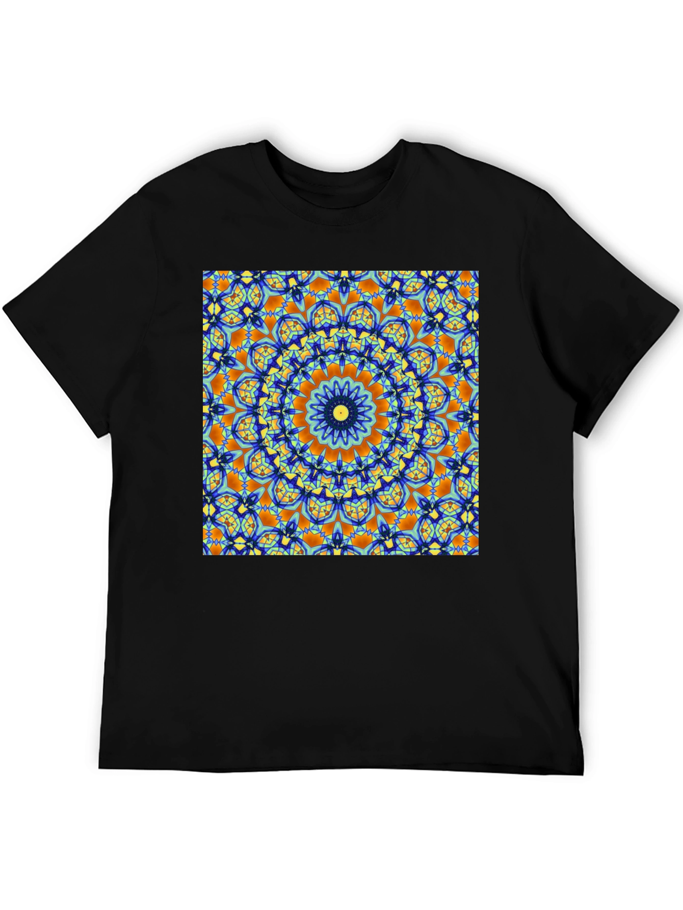 Mandala Art Print Black T-Shirt