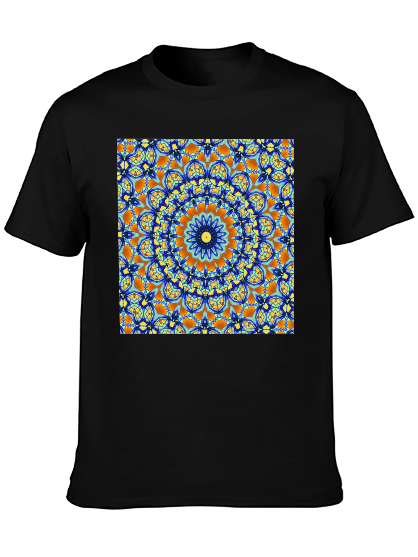 Mandala Art Print Black T-Shirt