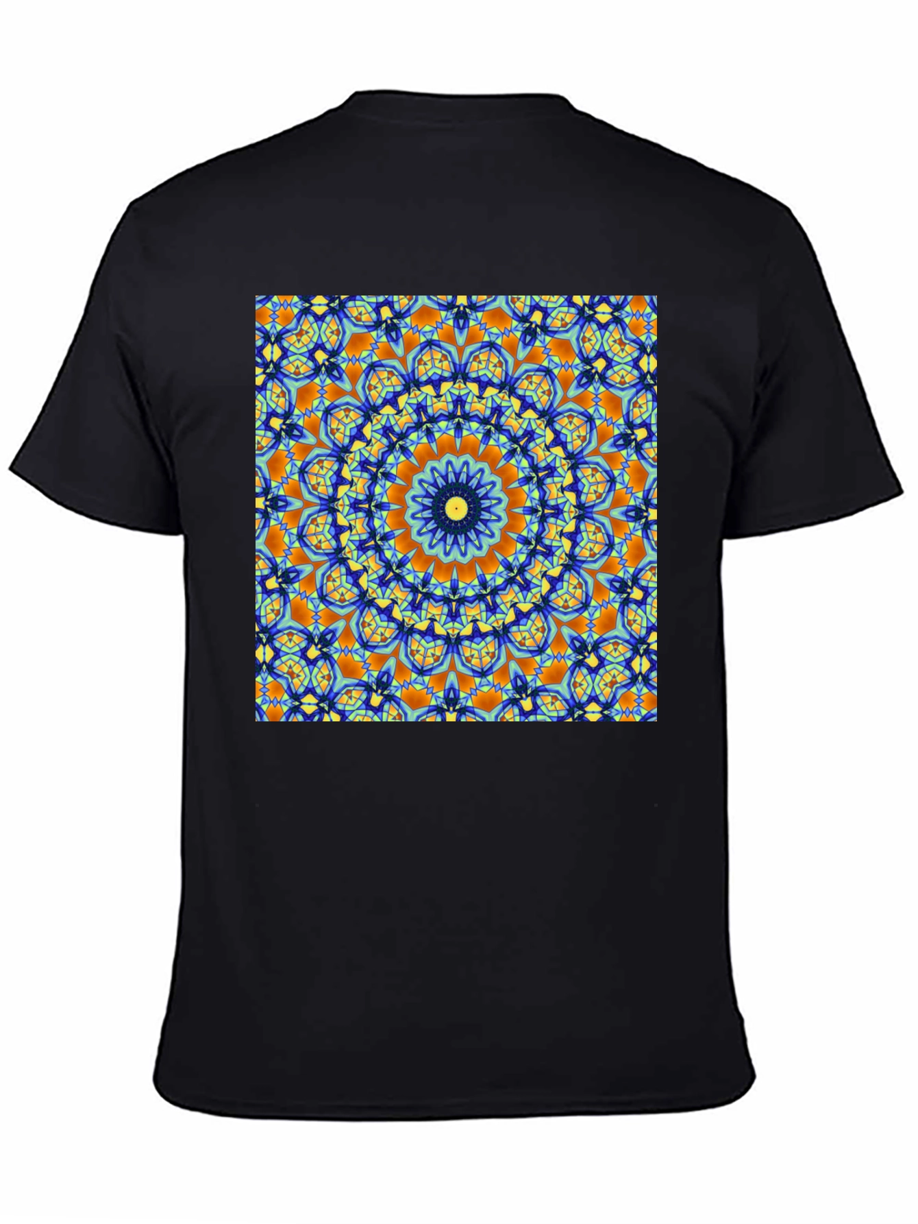 Mandala Art Print Black T-Shirt
