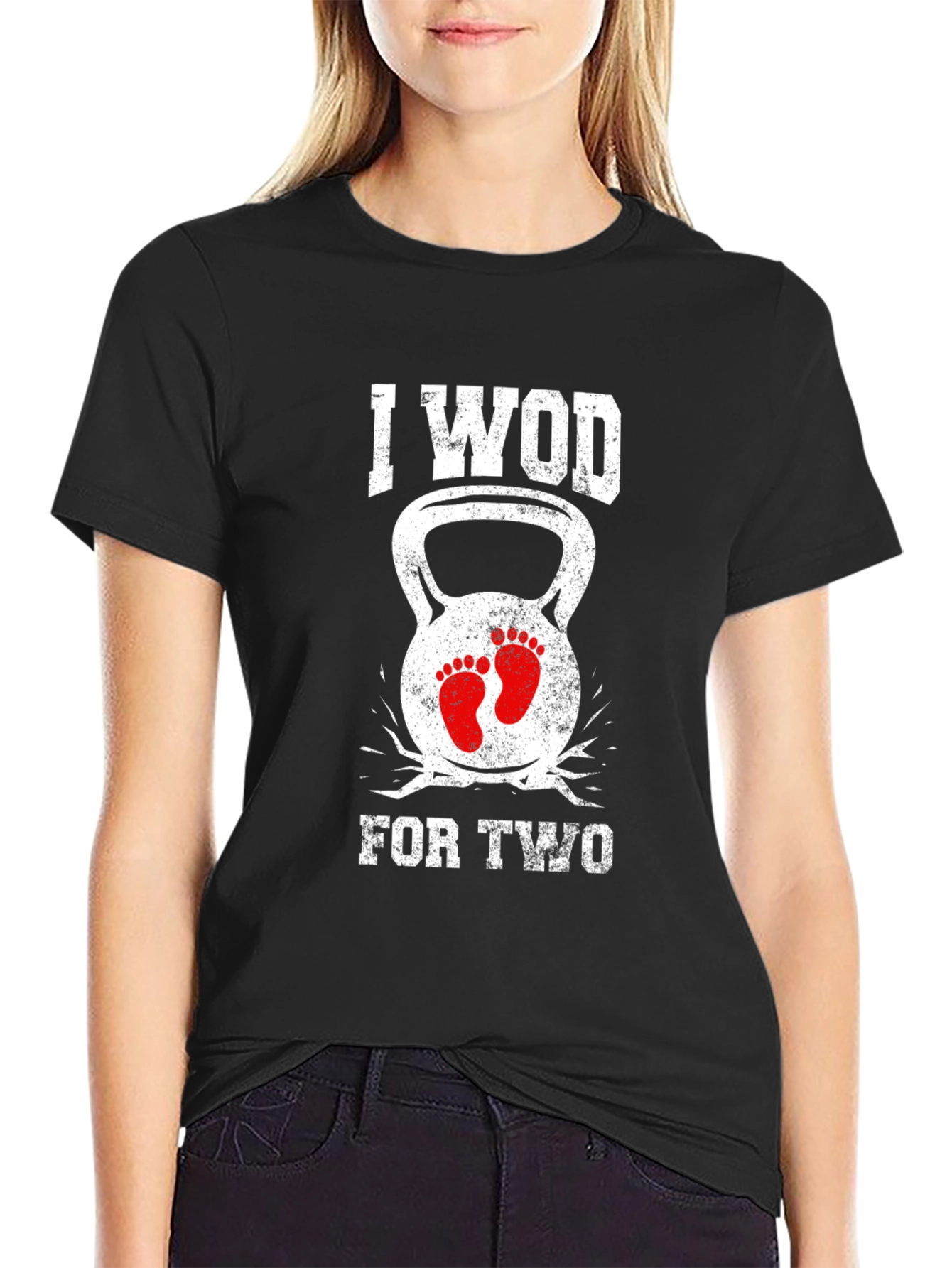 I WOD For Two Pregnancy Announcement Shirt