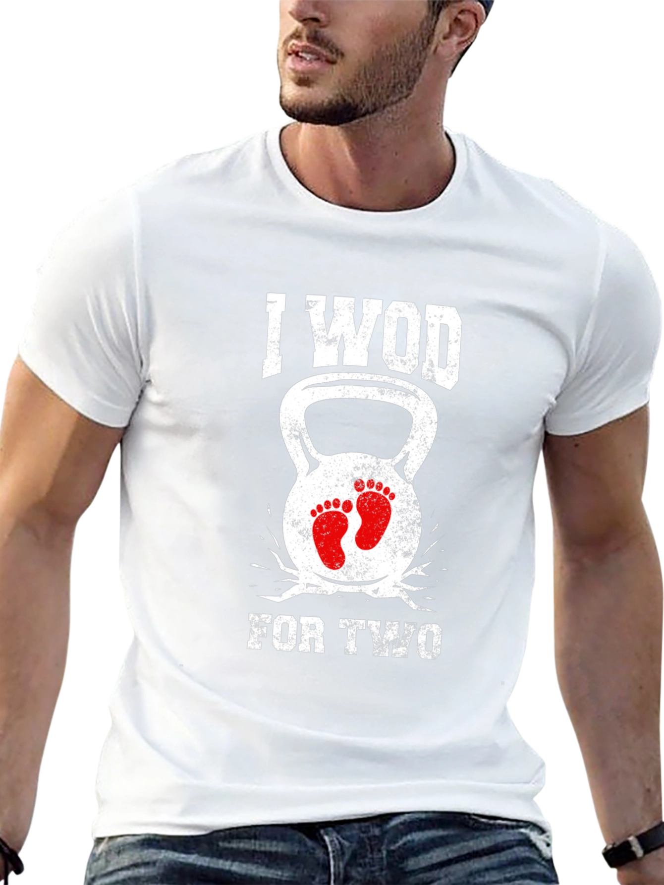 I WOD For Two Pregnancy Announcement Shirt