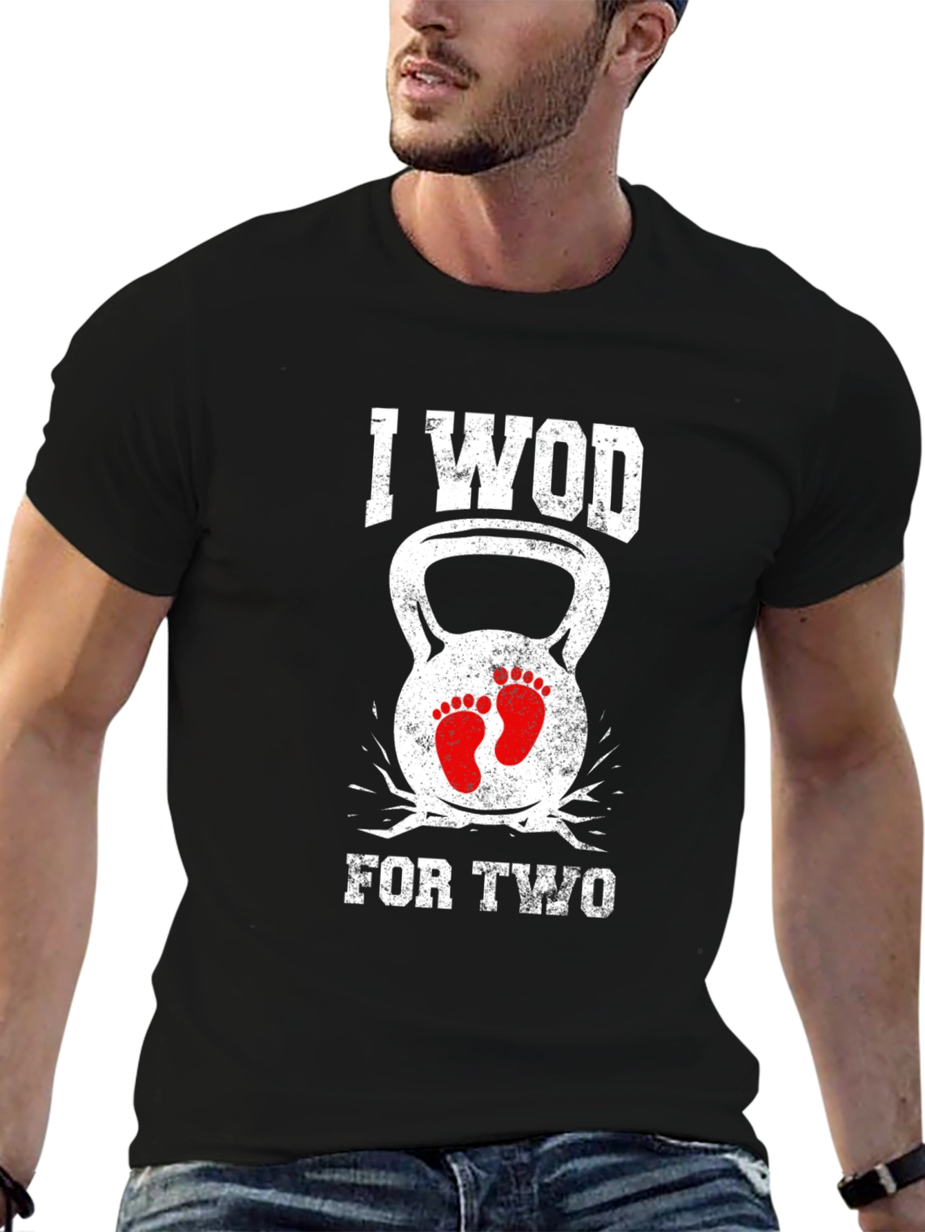I WOD For Two Pregnancy Announcement Shirt