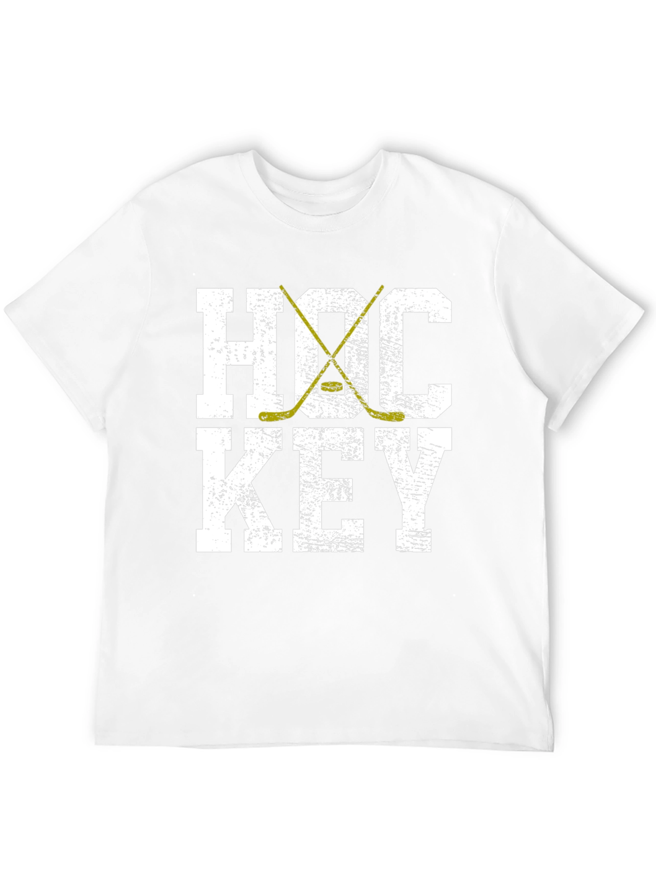 Hockey Graphic T-Shirt - Distressed Print