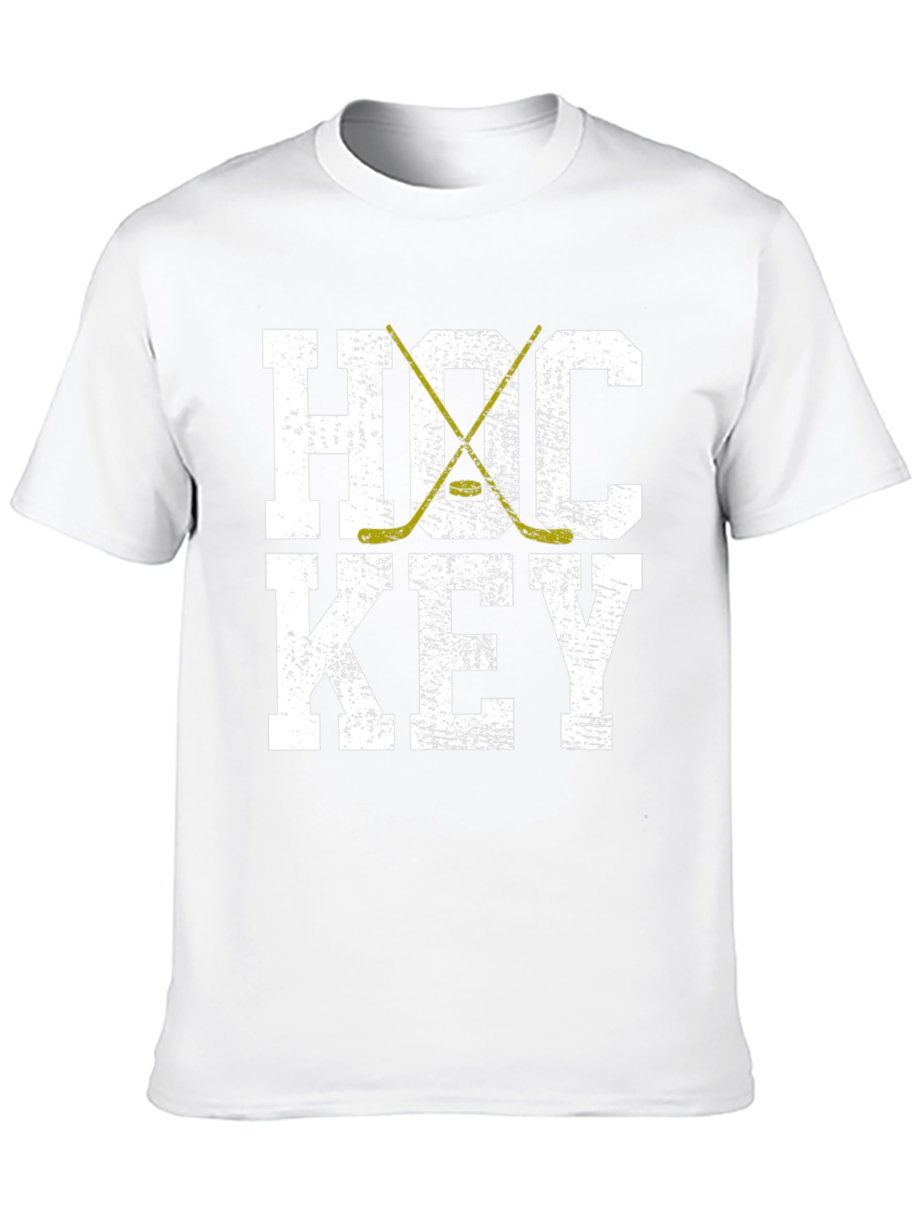Hockey Graphic T-Shirt - Distressed Print