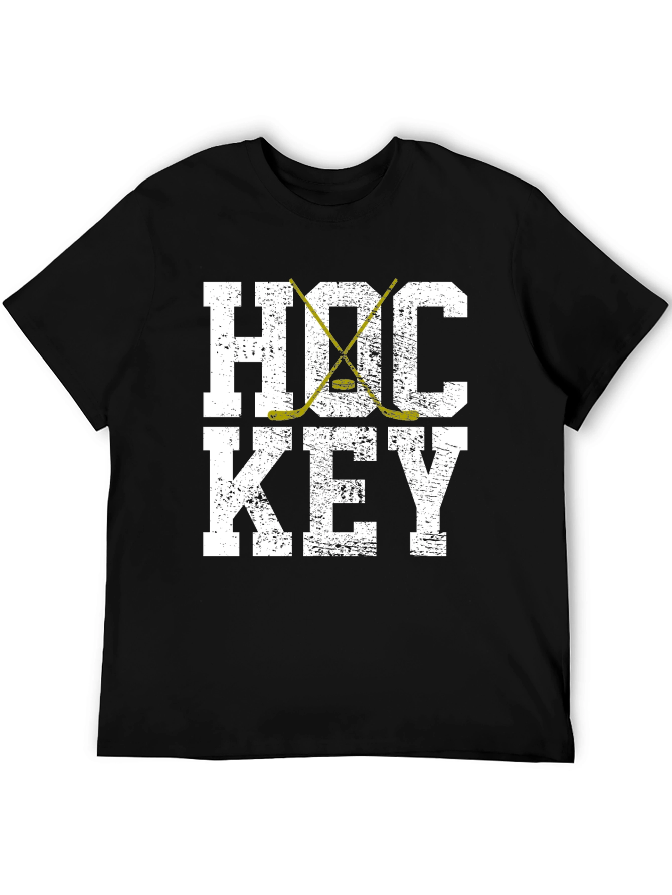 Hockey Graphic T-Shirt - Distressed Print