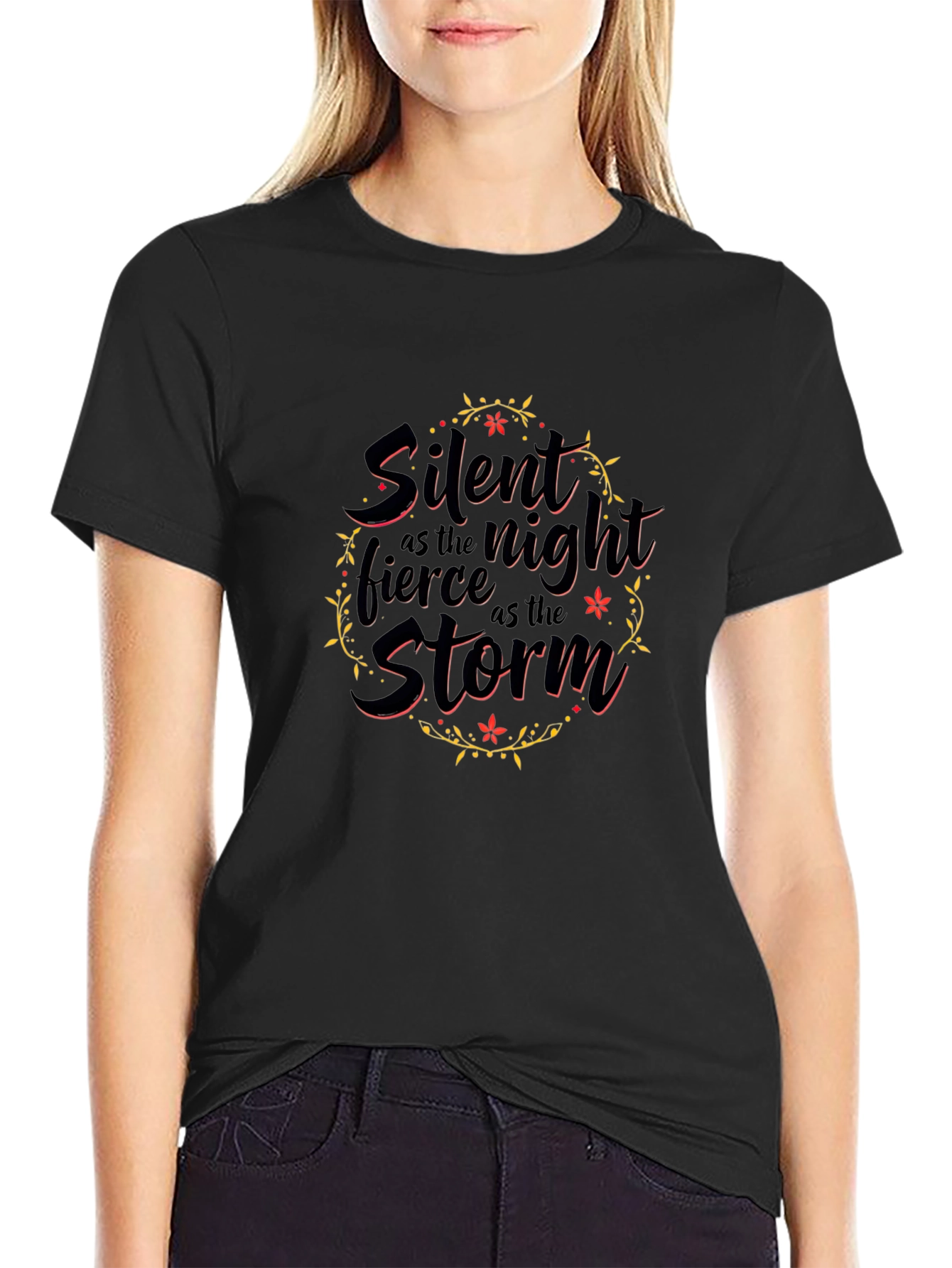 Silent Night Fierce Storm Black T-Shirt