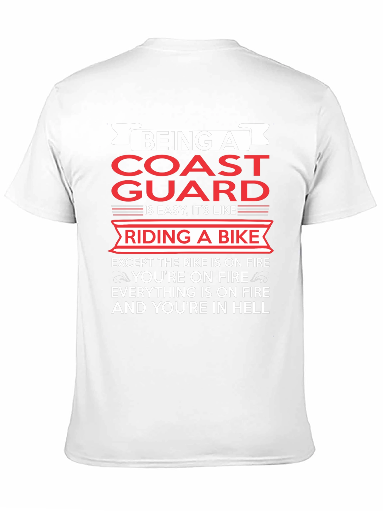 Coast Guard Riding Bike Graphic Tee