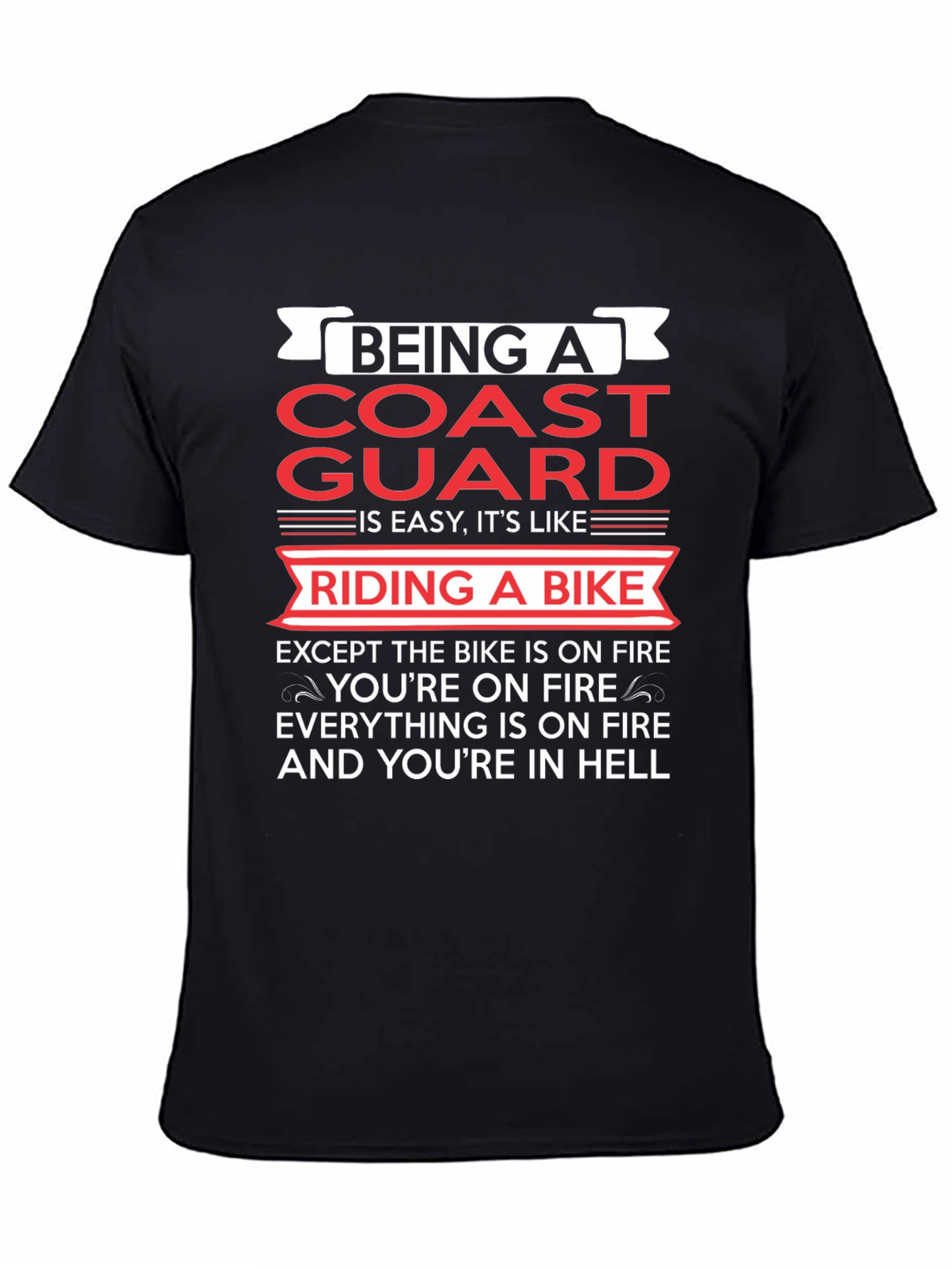 Coast Guard Riding Bike Graphic Tee
