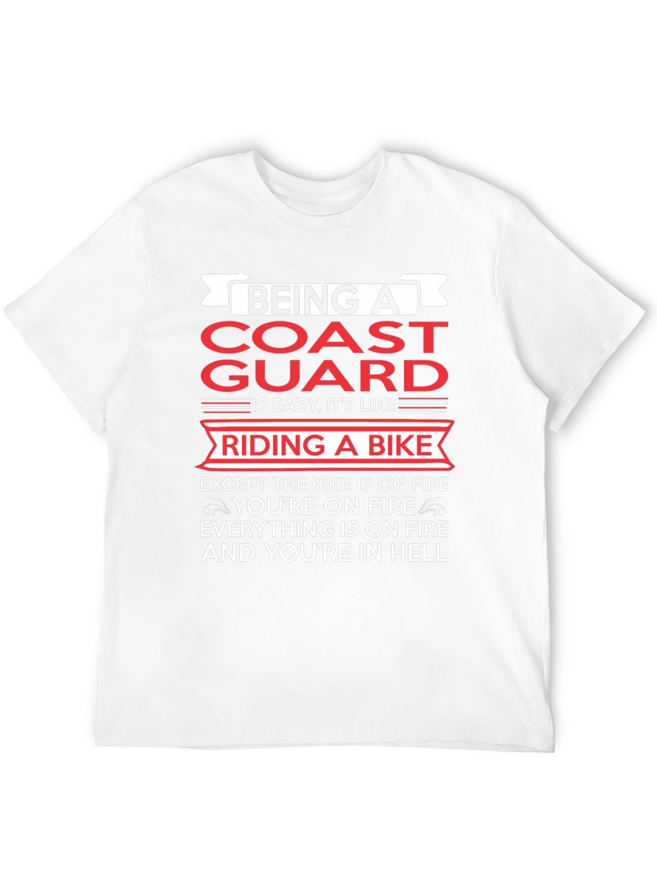Coast Guard Riding Bike Graphic Tee