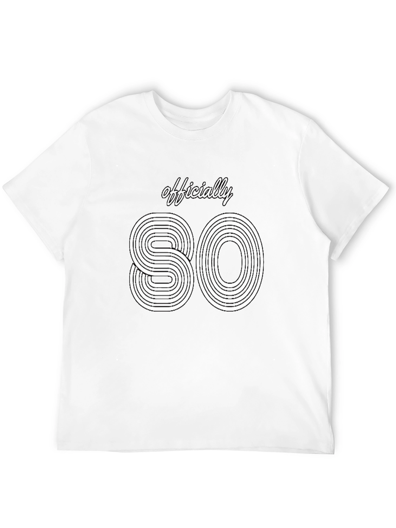 Officially 80 Retro Style Black T-Shirt