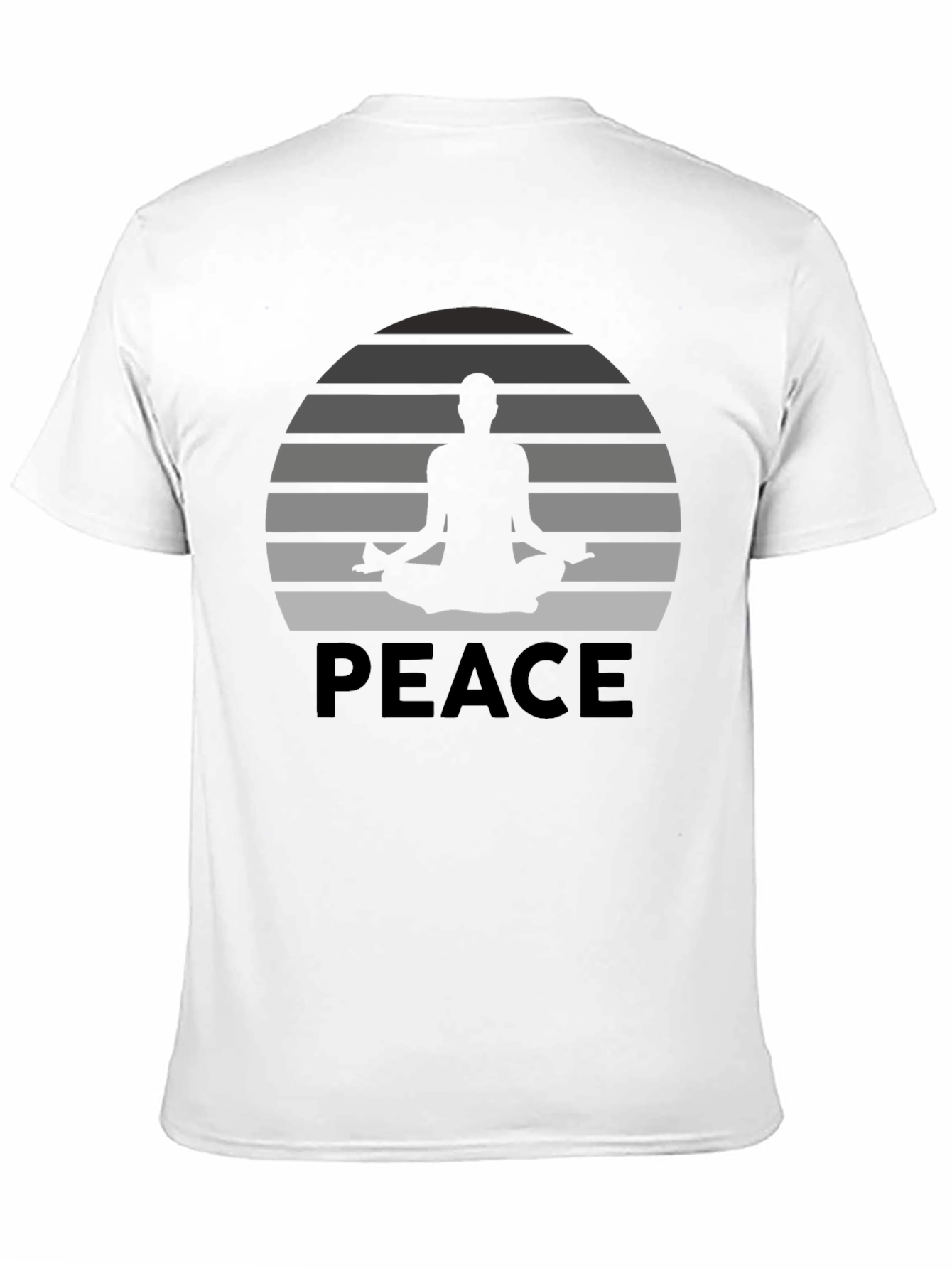Peace Yoga Meditation Graphic Tee - Black