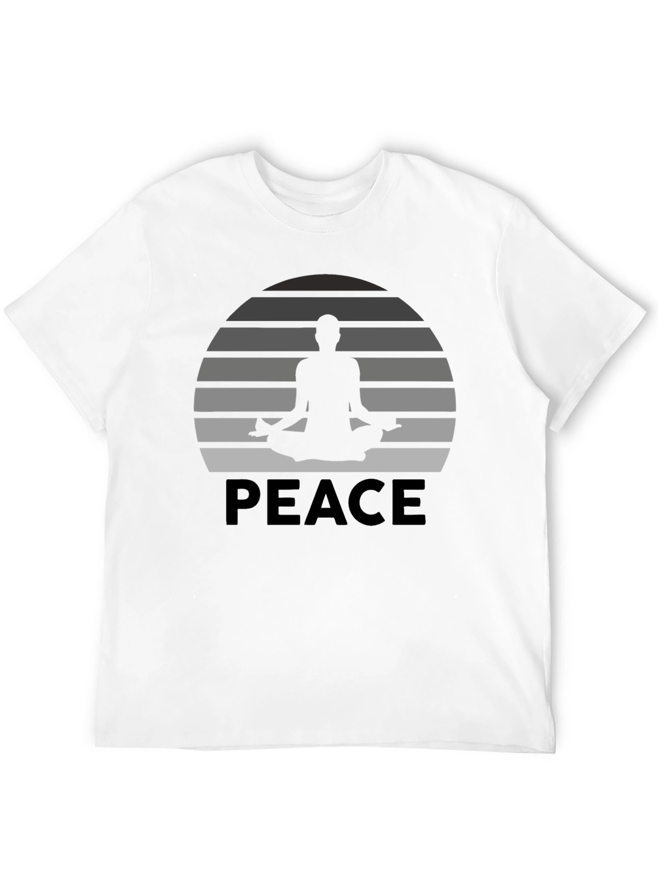 Peace Yoga Meditation Graphic Tee - Black