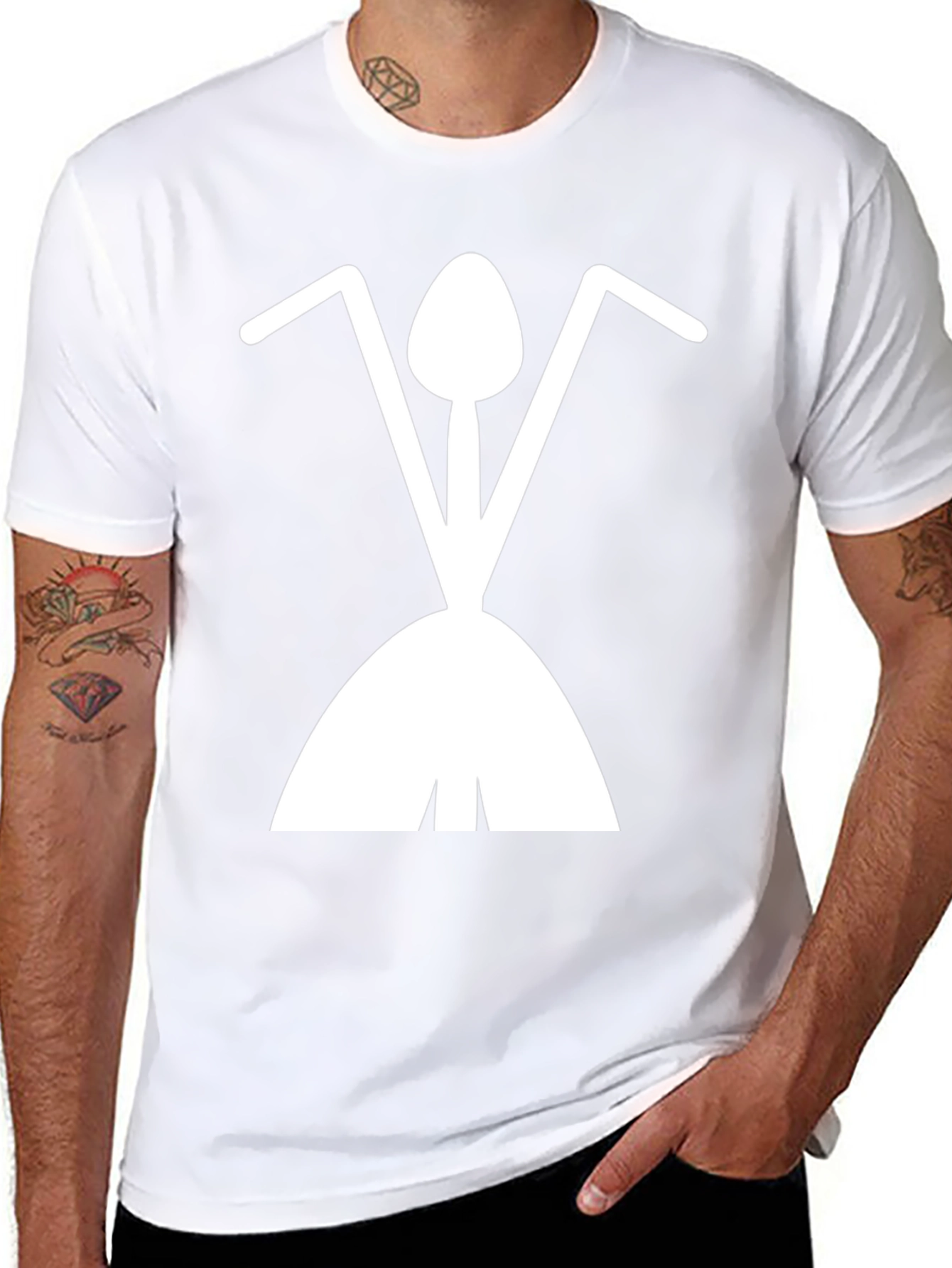 Abstract Ant T-Shirt - Black