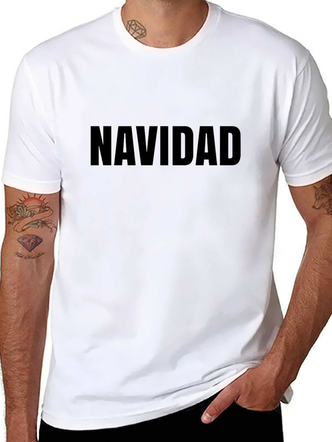 Navidad Black T-Shirt - Holiday Festive Wear