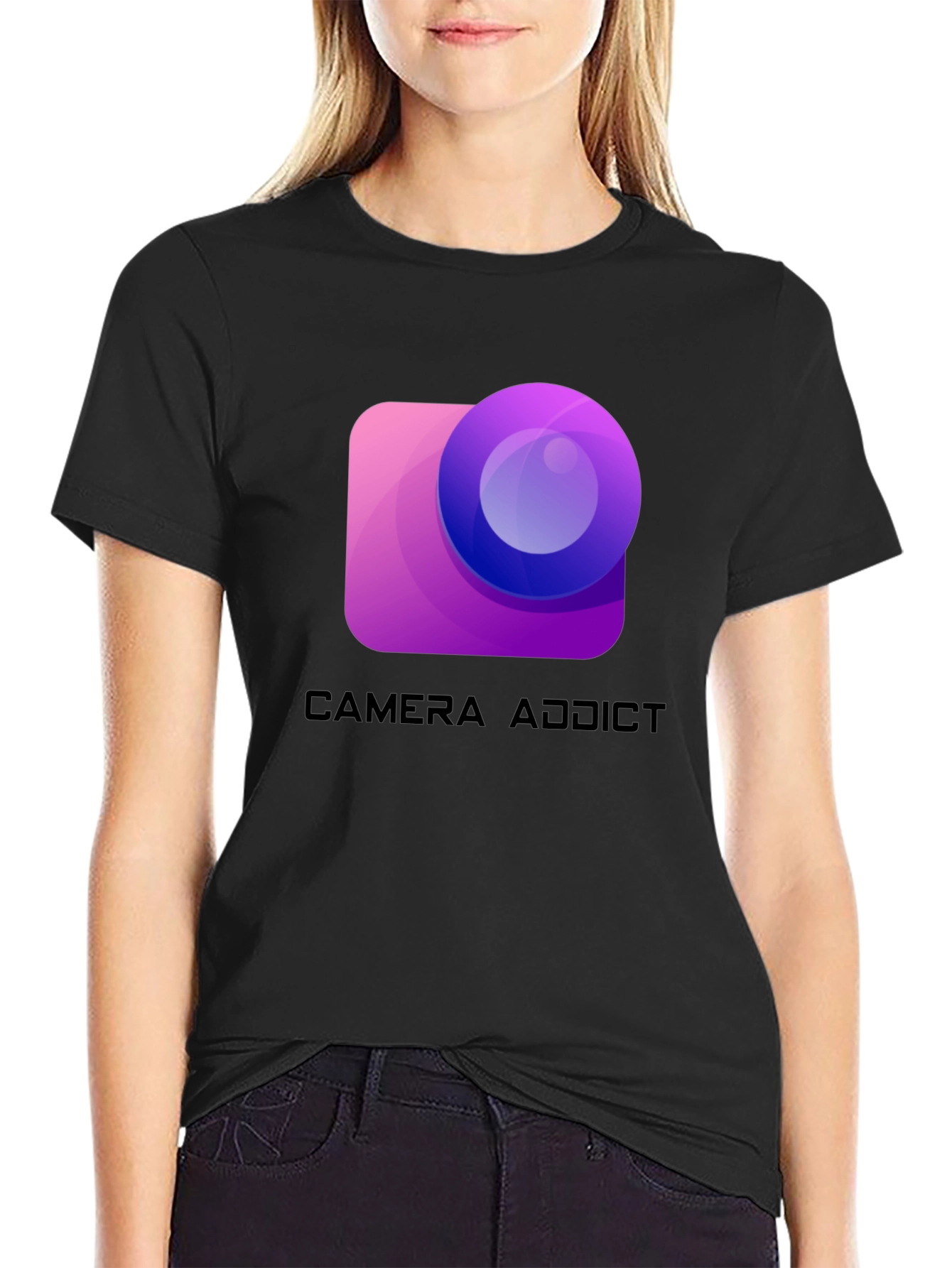 Camera Addict Graphic T-Shirt - Photography Lover Tee