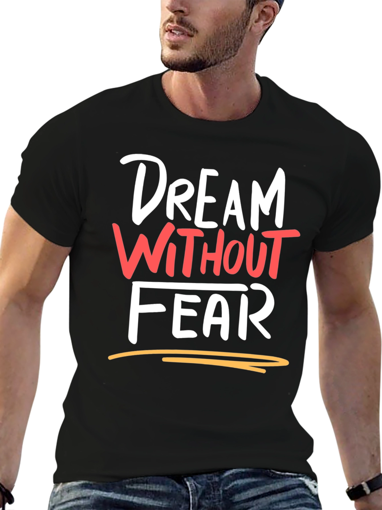 Dream Without Fear Black Graphic Tee