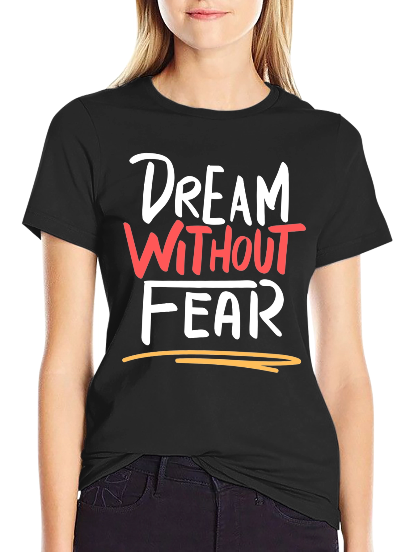 Dream Without Fear Black Graphic Tee