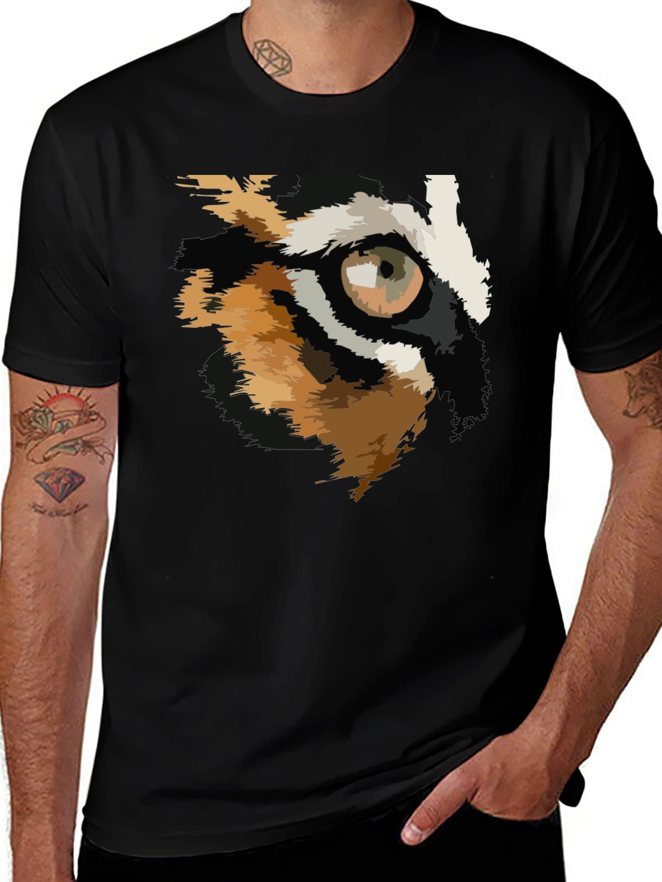 Eye of the Tiger Graphic Tee - Black
