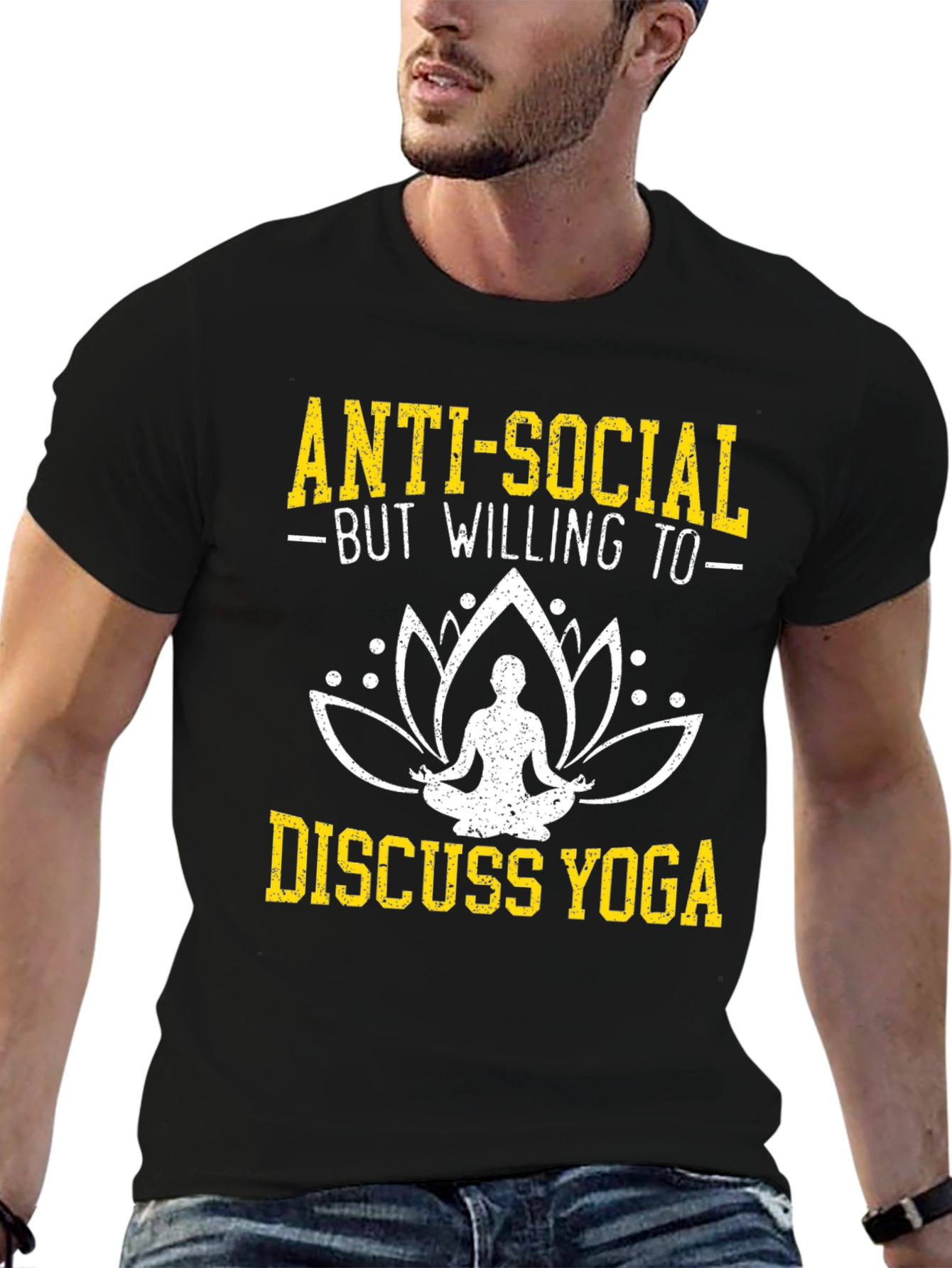 Anti-Social Yoga T-Shirt - Funny Yoga Lover Tee