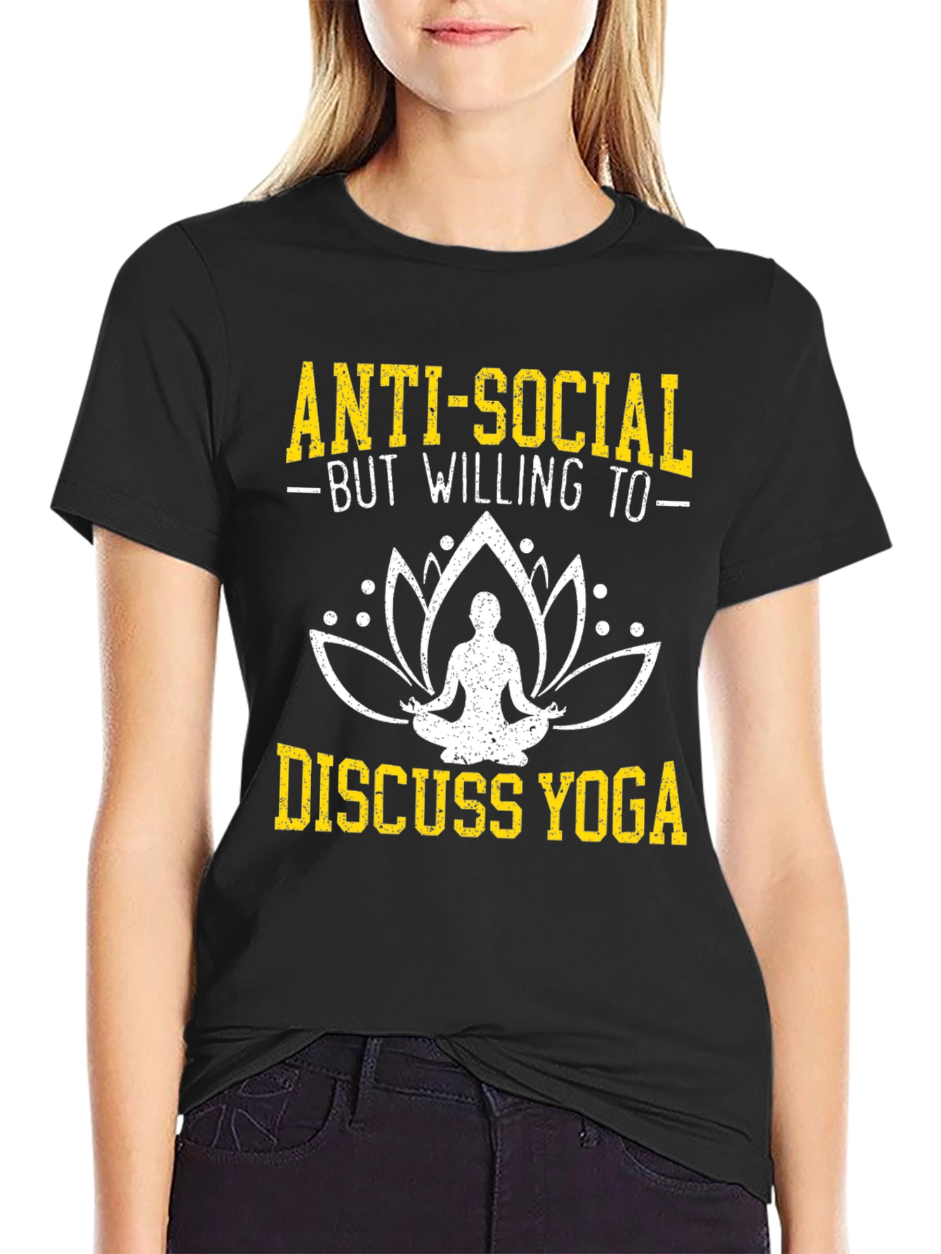 Anti-Social Yoga T-Shirt - Funny Yoga Lover Tee