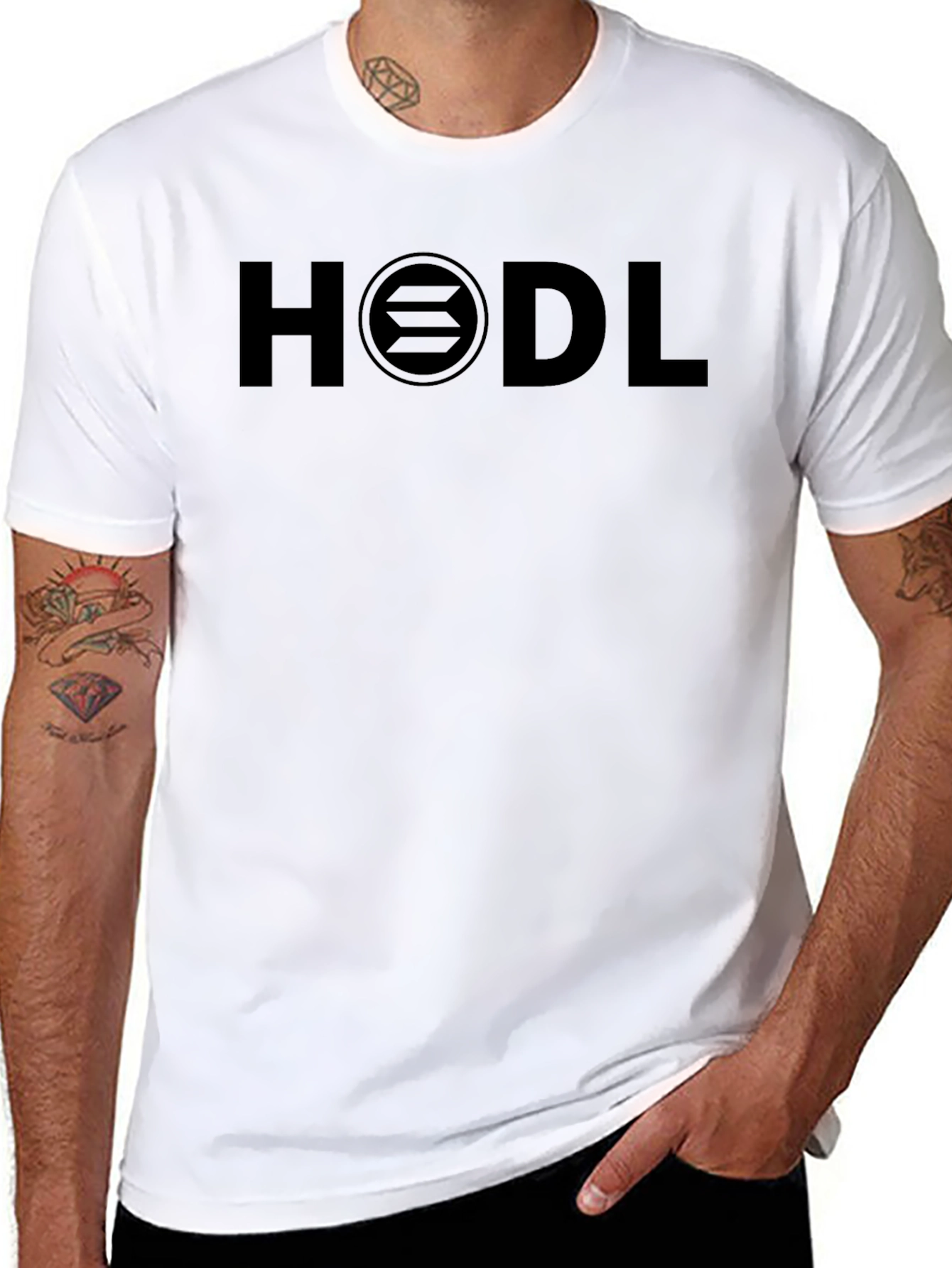 HODL Solana Crypto Black T-Shirt