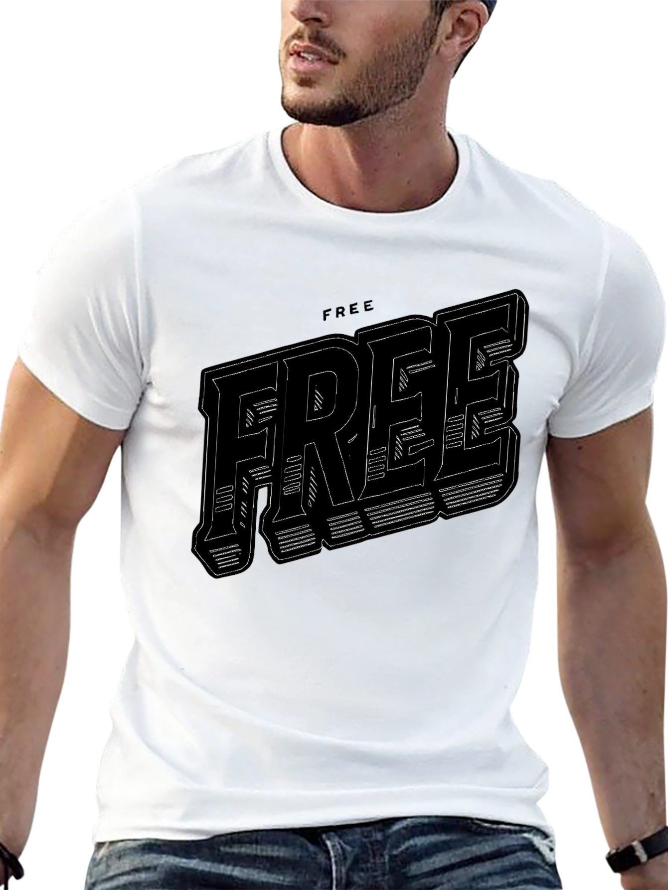 Mens Black Graphic T-Shirt - FREE Design