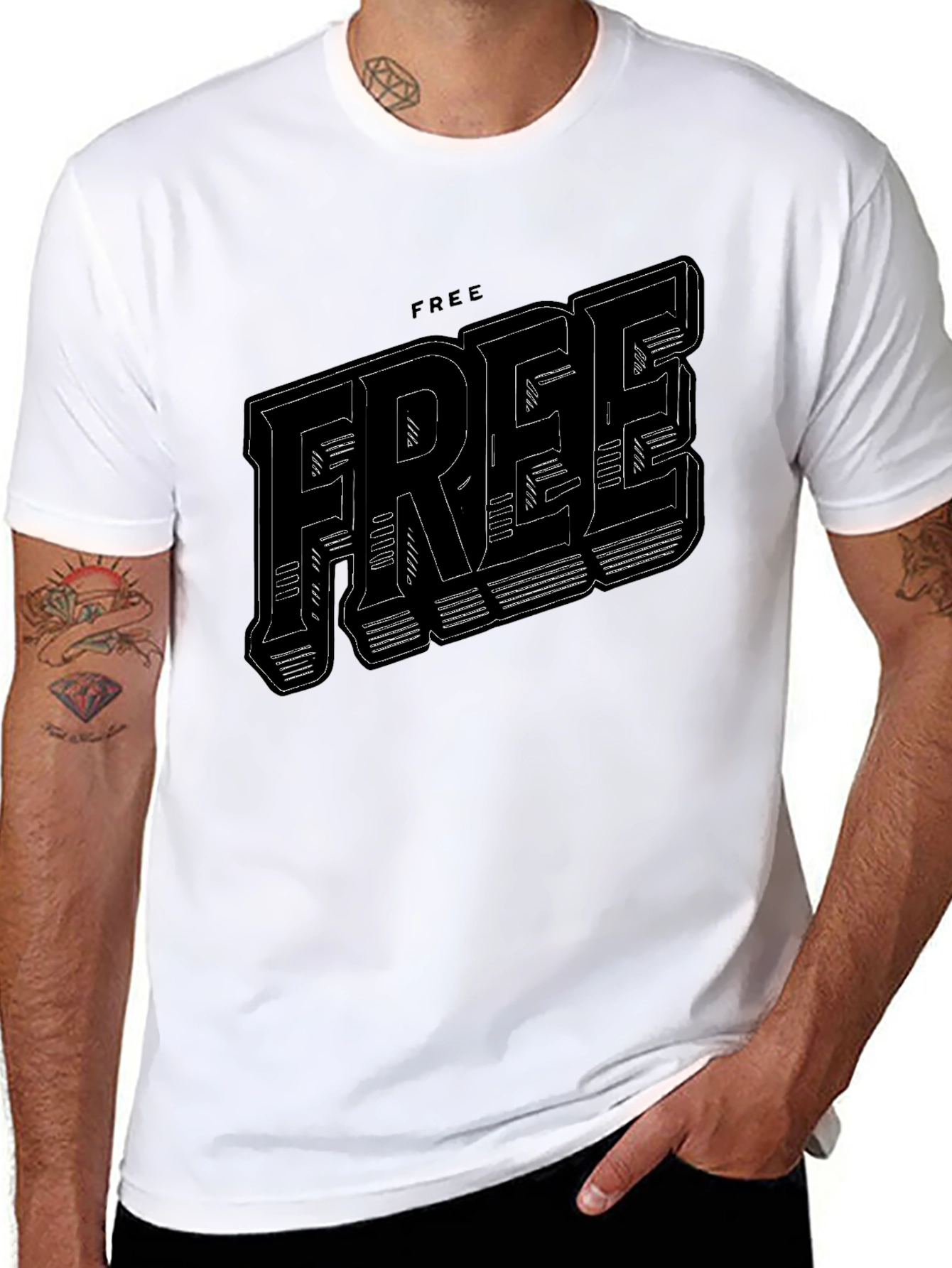 Mens Black Graphic T-Shirt - FREE Design